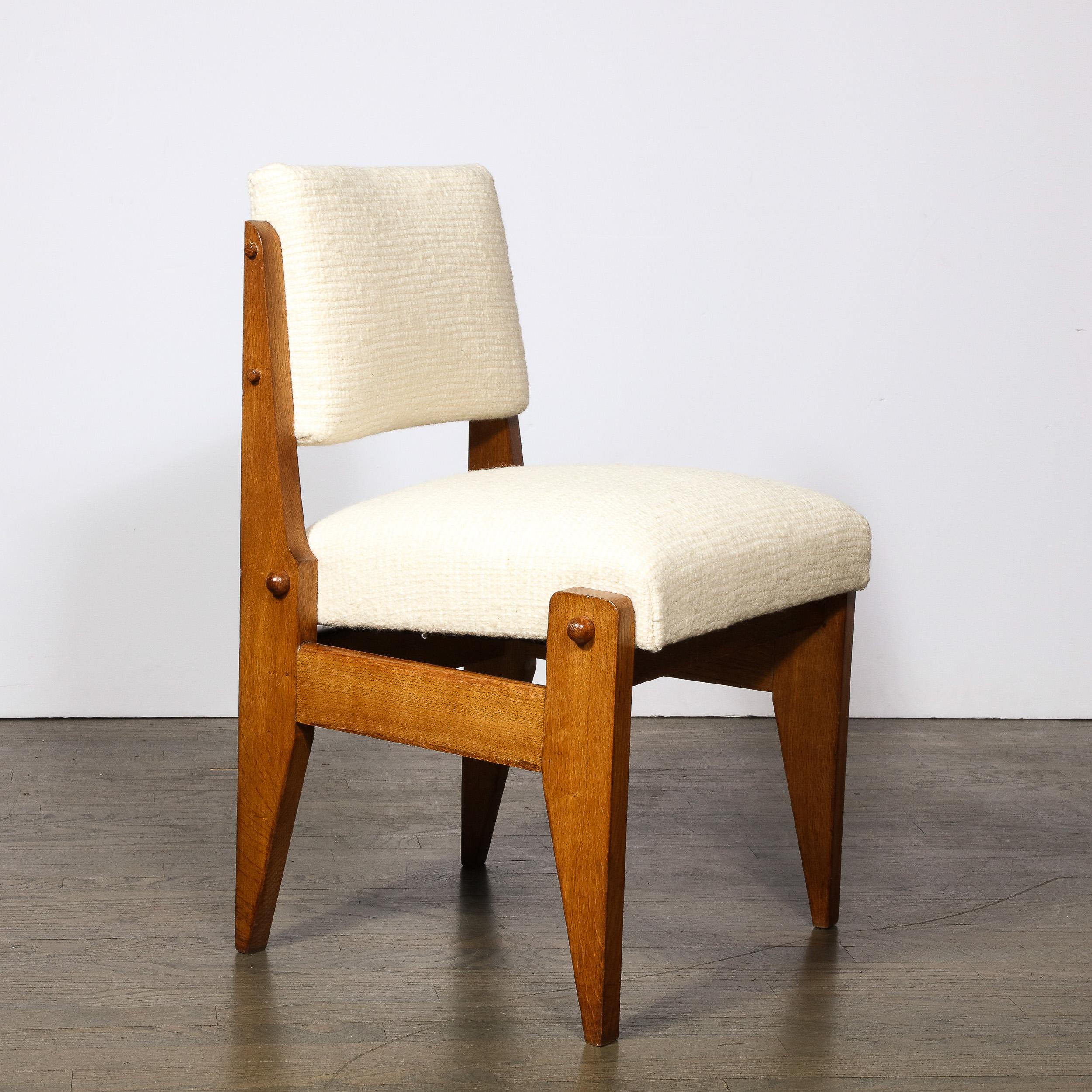 Ensemble de 4 chaises modernes du milieu du siècle de Robert Guillerme et Jacques Chambron en vente 4