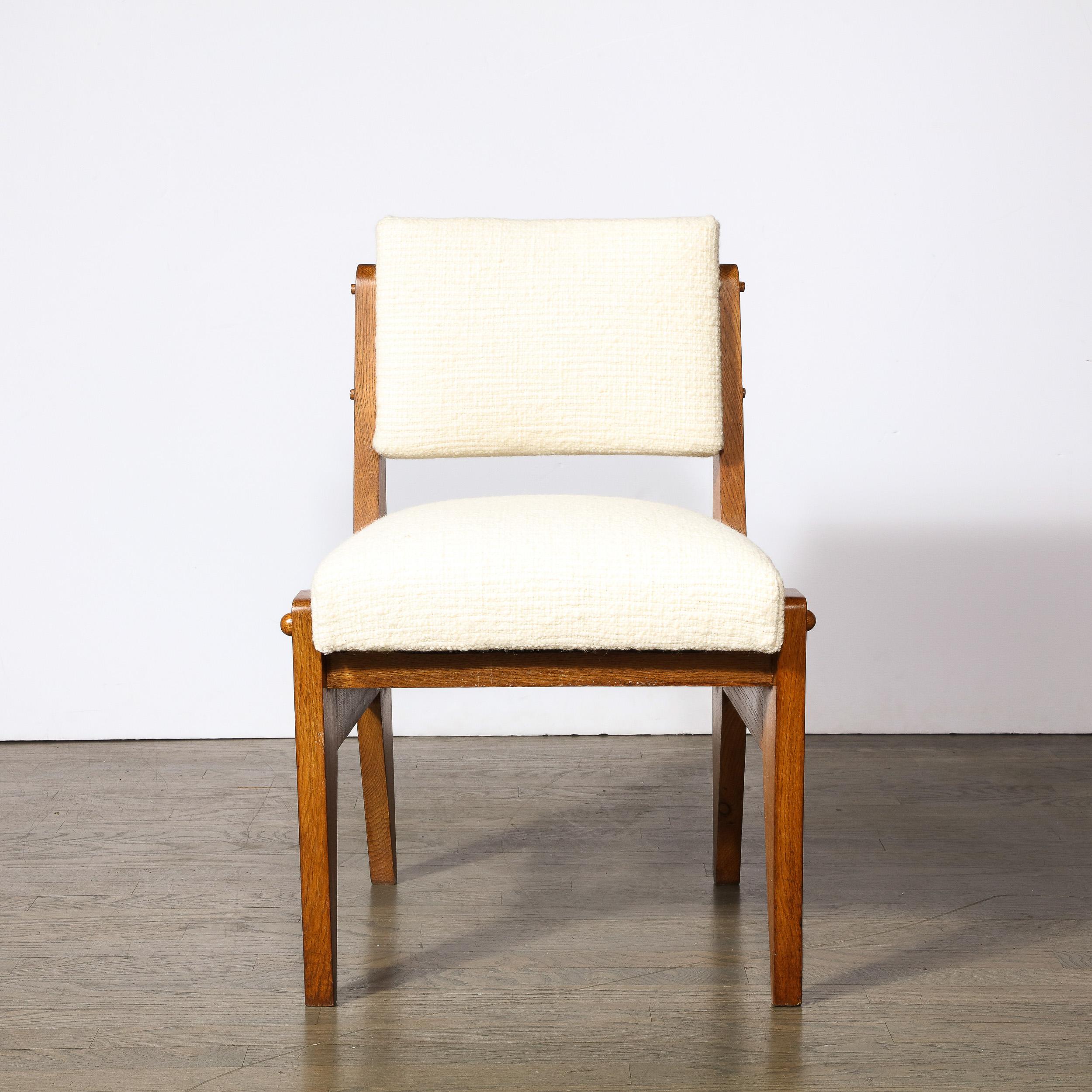 Mid-Century Modern Ensemble de 4 chaises modernes du milieu du siècle de Robert Guillerme et Jacques Chambron en vente