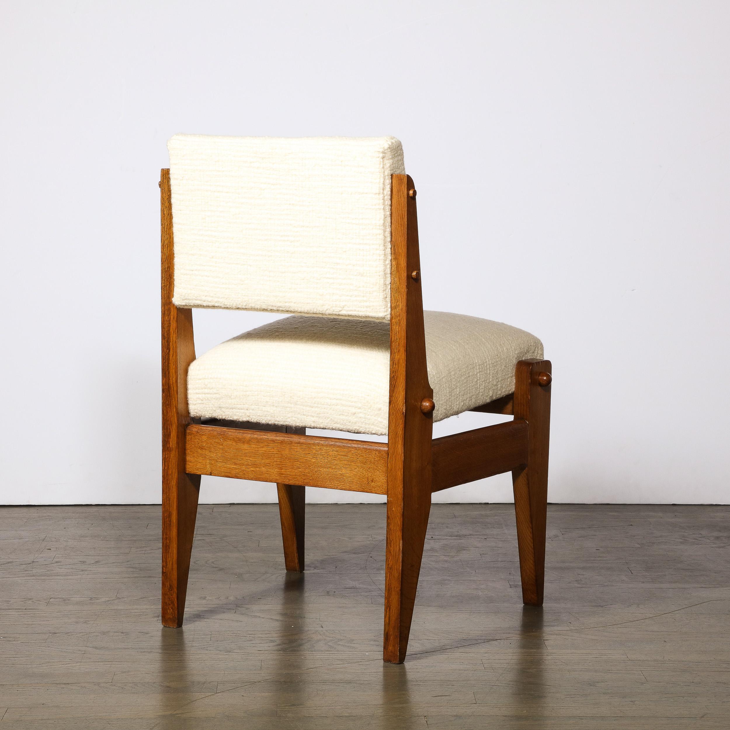 Mid-Century Modern Set of 4 Chairs Robert Guillerme & Jacques Chambron For Sale 3