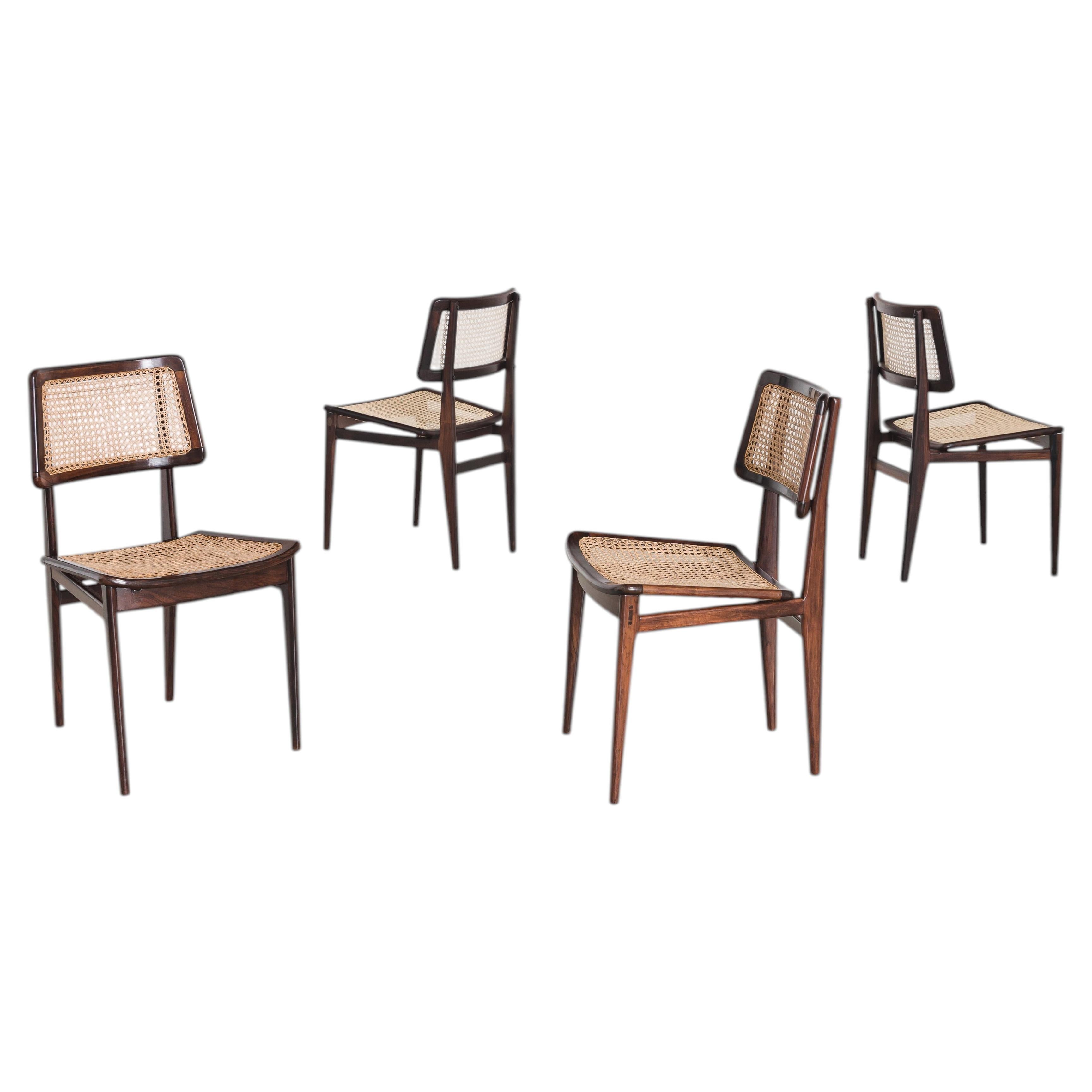 Mid-Century Modern Set of 4 Dining Chairs by Carlo Hauner & Martin Eisler, 1954