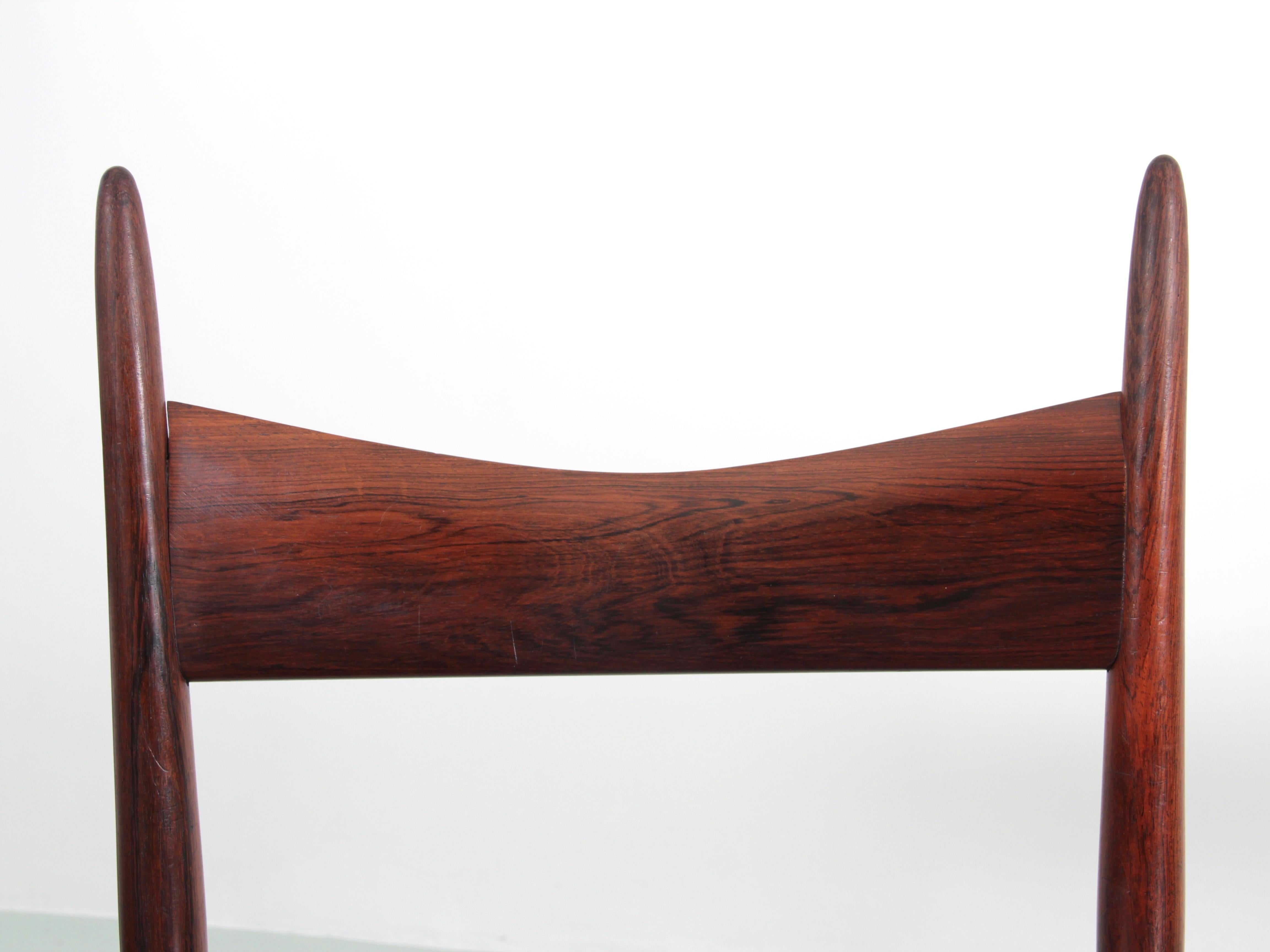 Mid-Century Modern Set of 4 Dining Chairs in Rosewood by H. Vestervig Erik For Sale 7