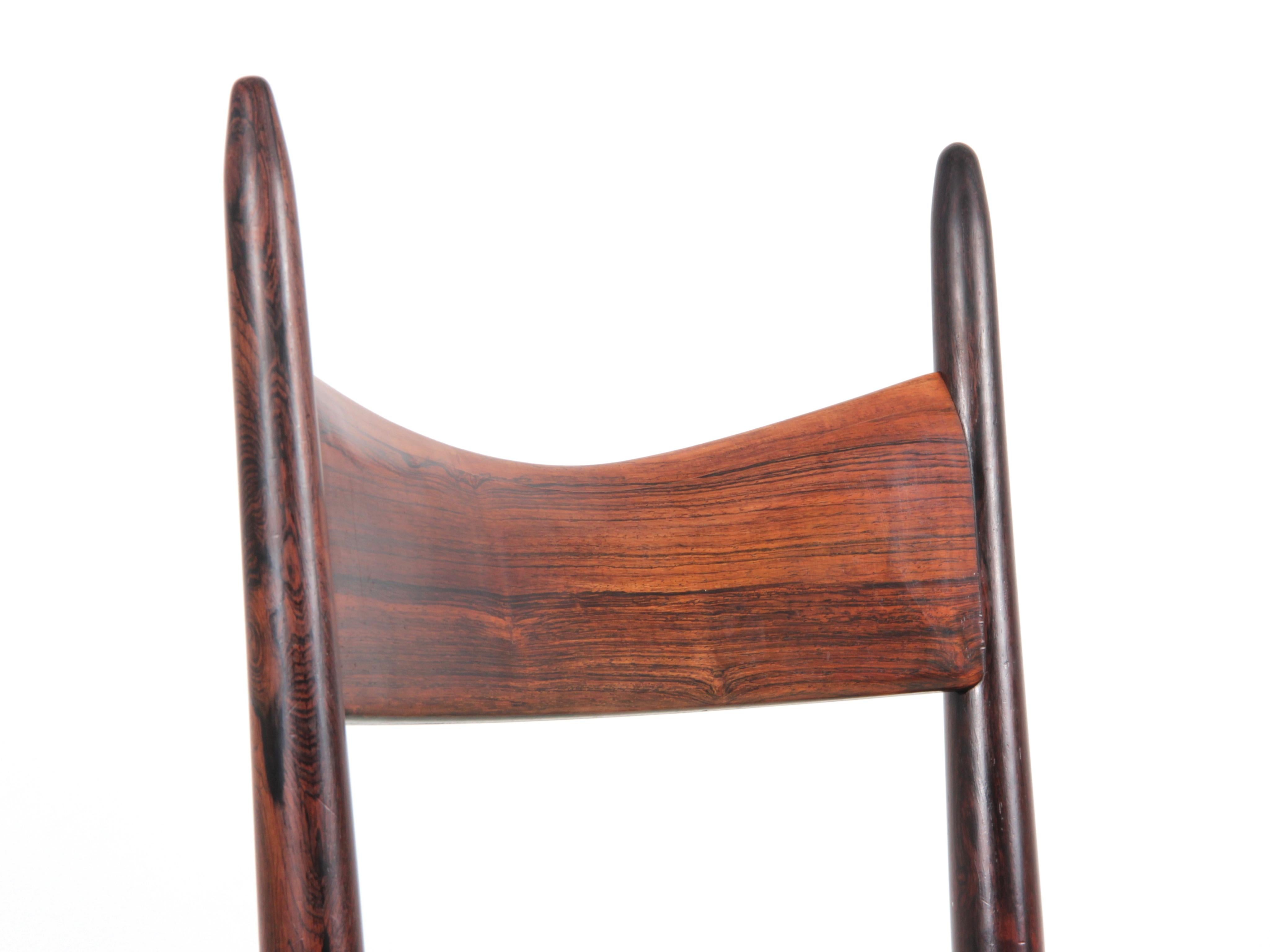 Set di 4 sedie da pranzo in legno di palissandro di H. H. Vestervig Erik. in vendita 11