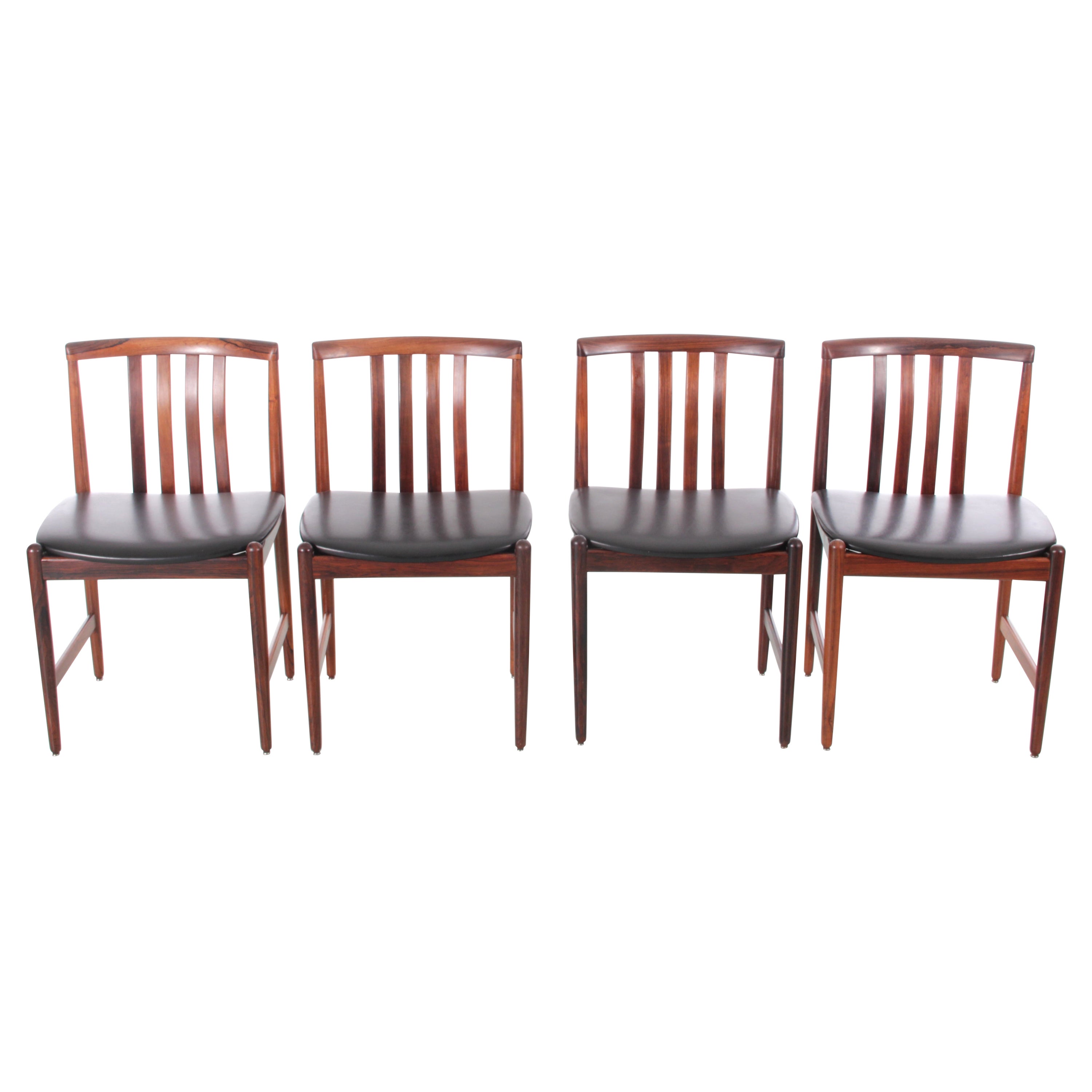 Mid-Century Modern-Set aus 4 Esszimmerstühlen aus Palisanderholz von Westnofa