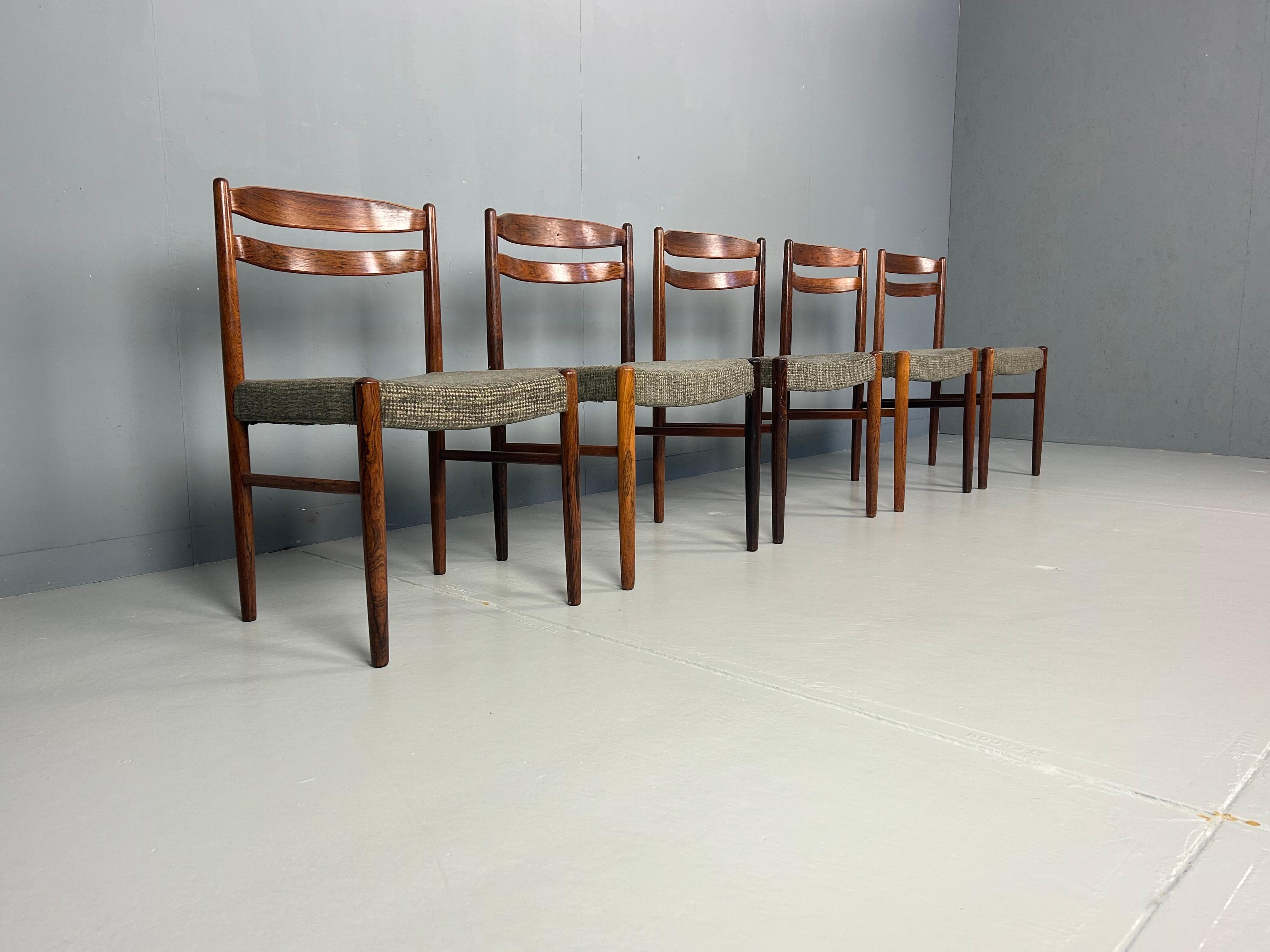 Milieu du XXe siècle Ensemble de 4 chaises de salle à manger mi-siècle moderne par Carl Ekstrom, 1960 en vente