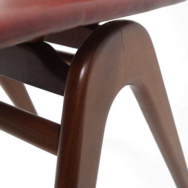 Mid-Century Modern Set of 4 Dutch Design Dining Chairs by Louis van Teeffelen For Sale 6