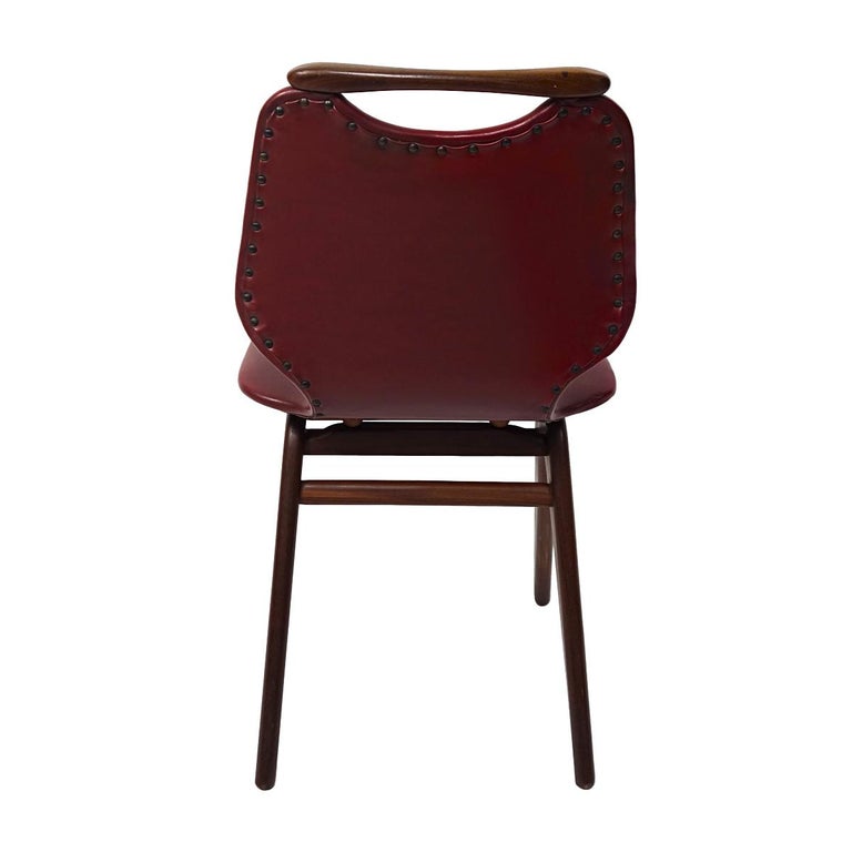 Mid-Century Modern Set of 4 Dutch Design Dining Chairs by Louis van Teeffelen For Sale 3