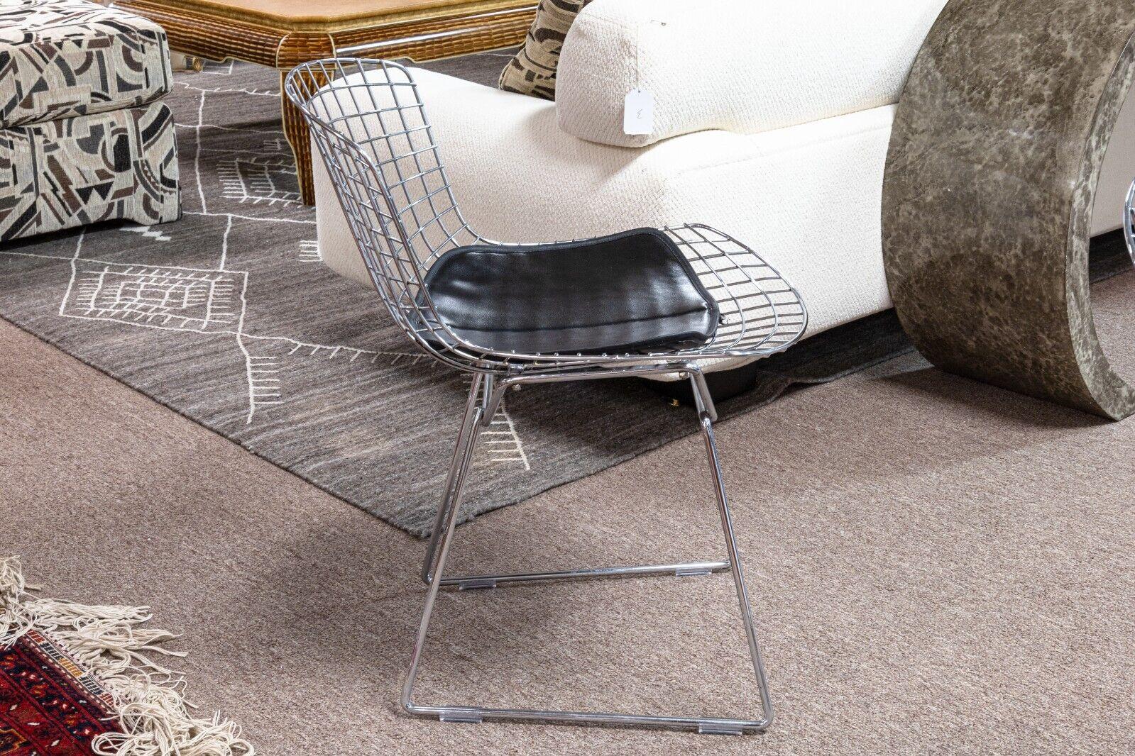 20th Century Mid Century Modern Set of 4 Harry Bertoia for Knoll Dining Side Chairs