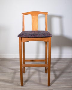 Set aus 4 Loewenstein-Barhockern aus honigfarbener Eiche, Mid-Century Modern