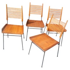 Juego de 4 sillas de comedor «Shovel» de Paul McCobb, de estilo moderno de mediados de siglo