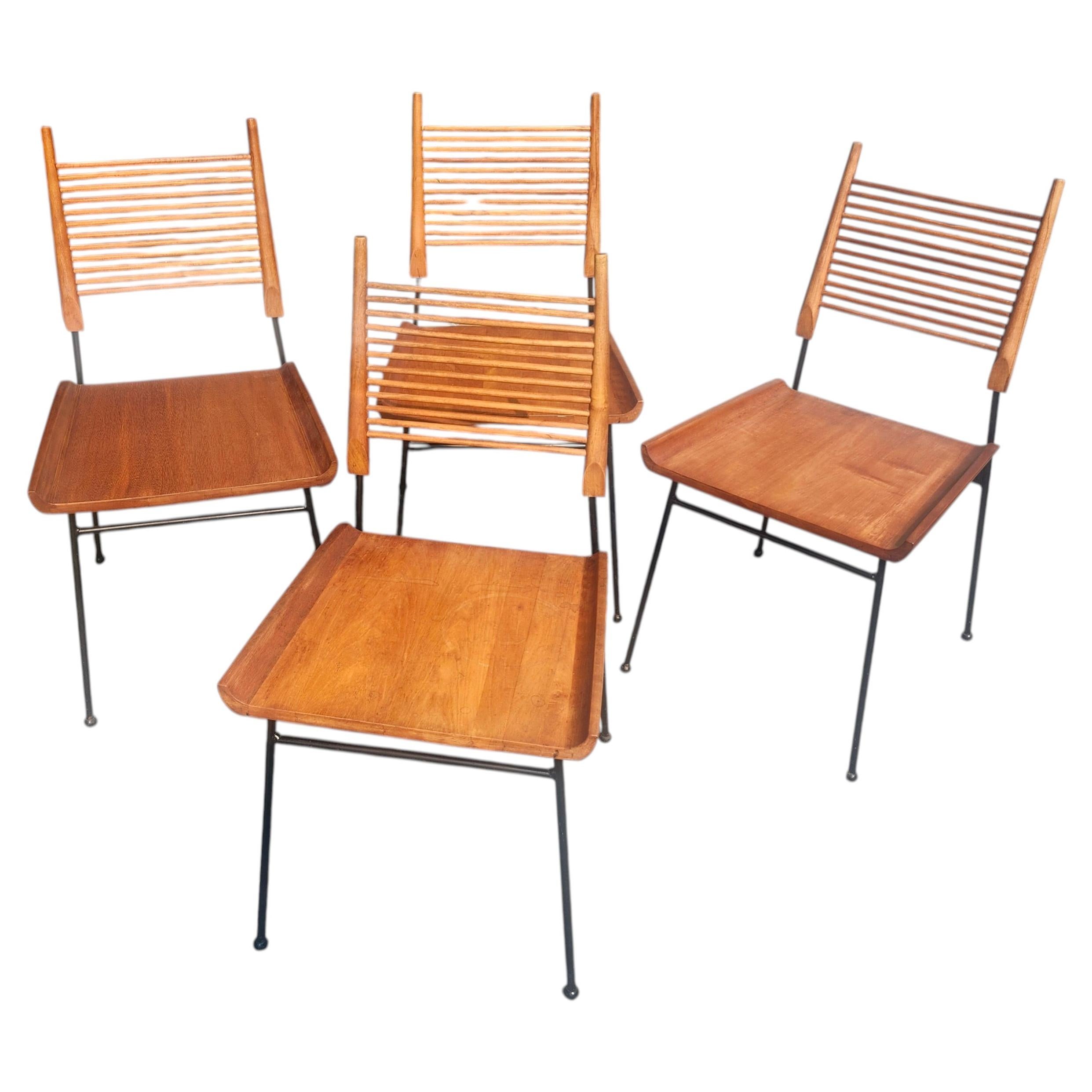 4er-Set „Shovel“-Esszimmerstühle von Paul McCobb im Mid-Century-Modern-Stil