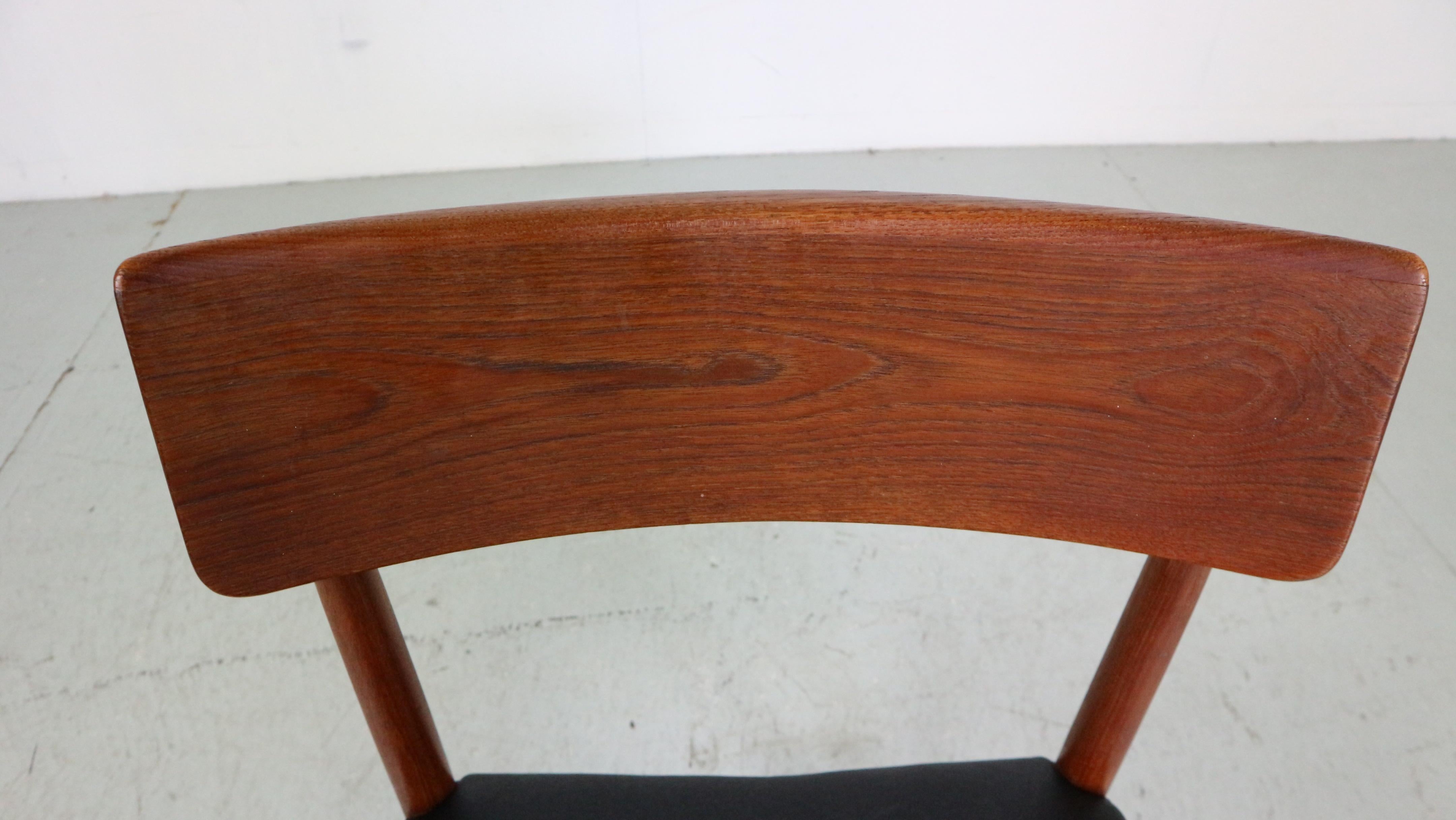 Mid-Century Modern Set of 4 Teak Dinning Room Chairs, 1960 Denmark 7
