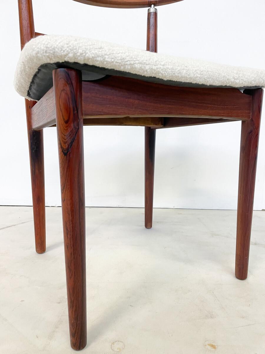Mid-Century Modern Set of 4 Vestervig Eriksen Chairs, Denmark, 1960s - New Upholstery