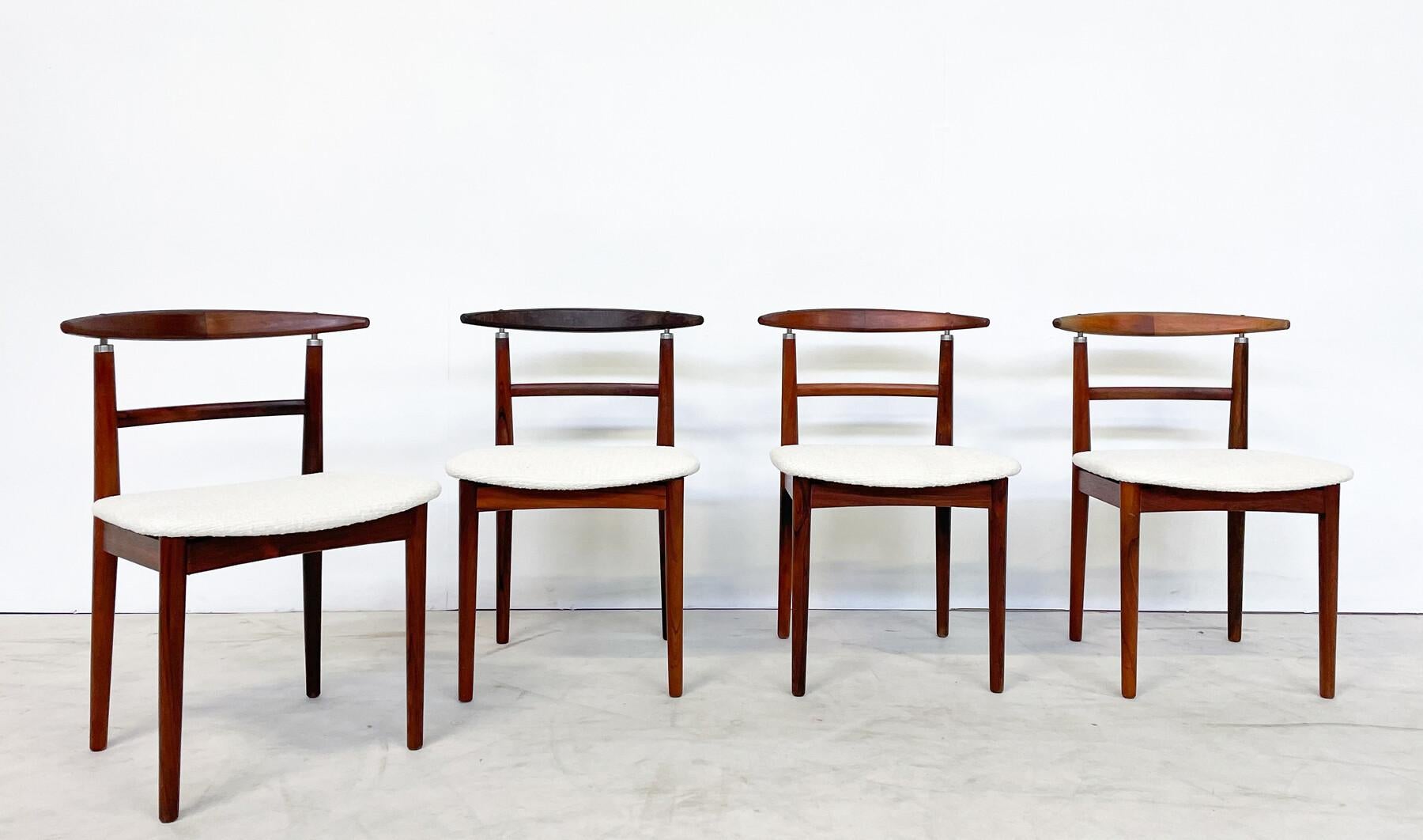 Mid-Century Modern Set of 4 Vestervig Eriksen Chairs, Denmark, 1960s For Sale 2