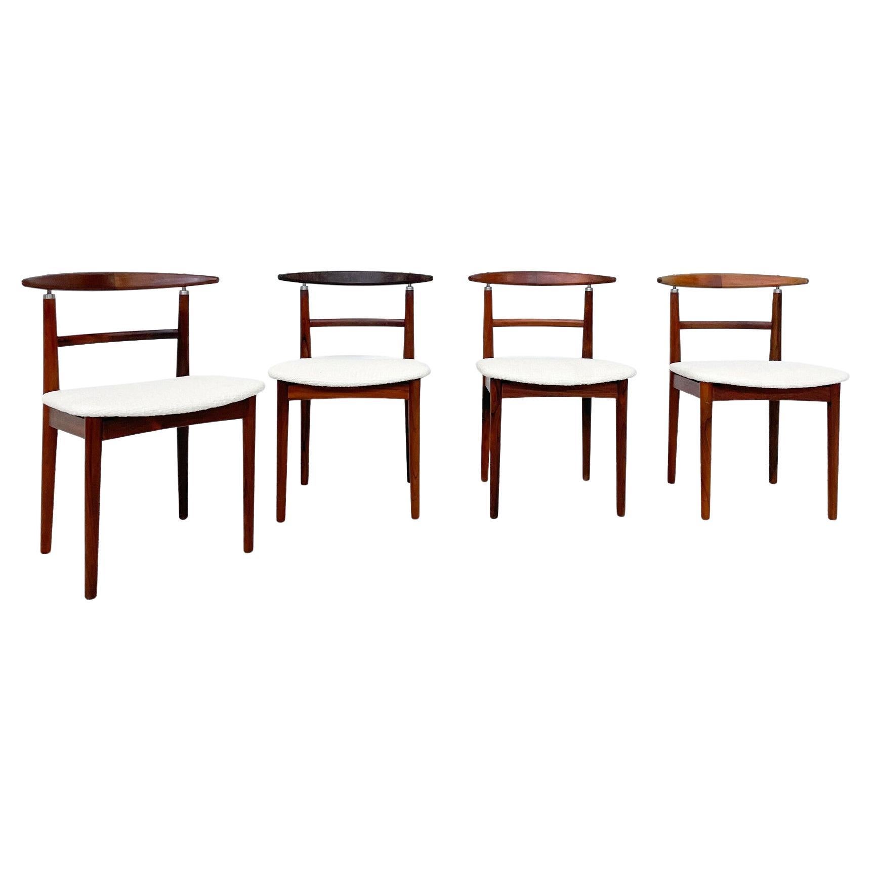 Ensemble de 4 chaises Vestervig Eriksen de style moderne du milieu du siècle, Danemark, années 1960