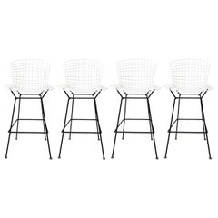 Mid-Century Modern Set of 4 Wire Stools by Harry Bertoia for Knoll International