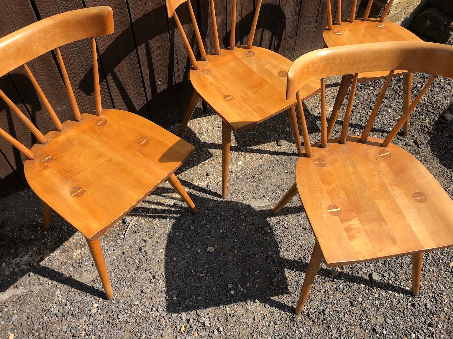 Mid-Century Modern Set of 4 Paul McCobb Dining Chairs, American, 1950s 6