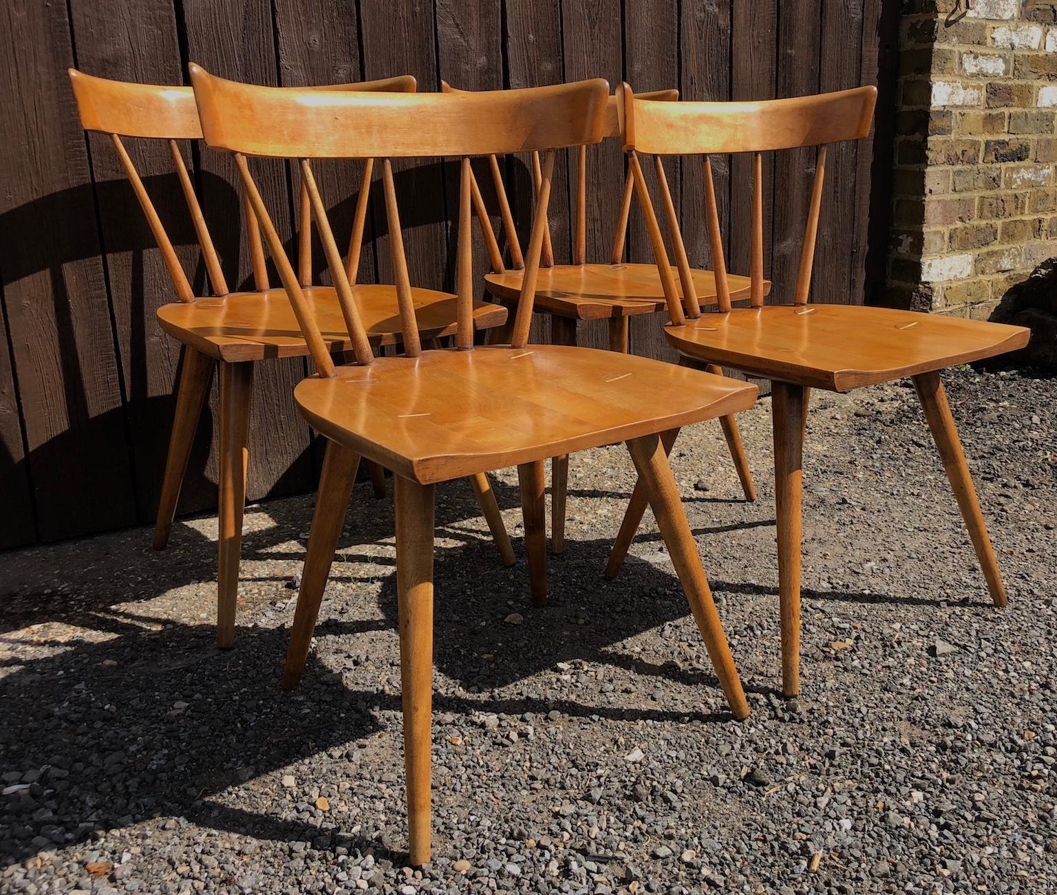 Mid-Century Modern Set of 4 Paul McCobb Dining Chairs, American, 1950s 8