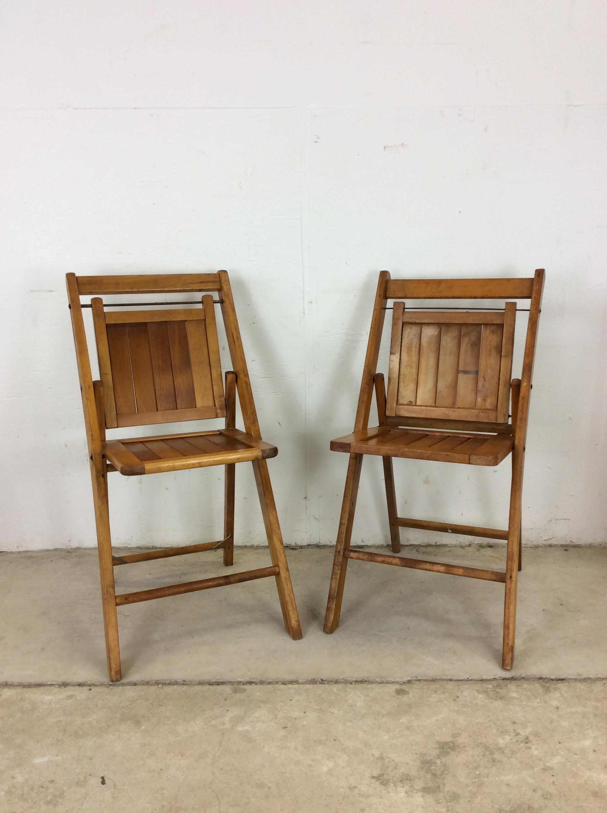 Mid Century Modernes Set aus 5 Klappstühlen mit heller Ahornoberfläche im Angebot 9
