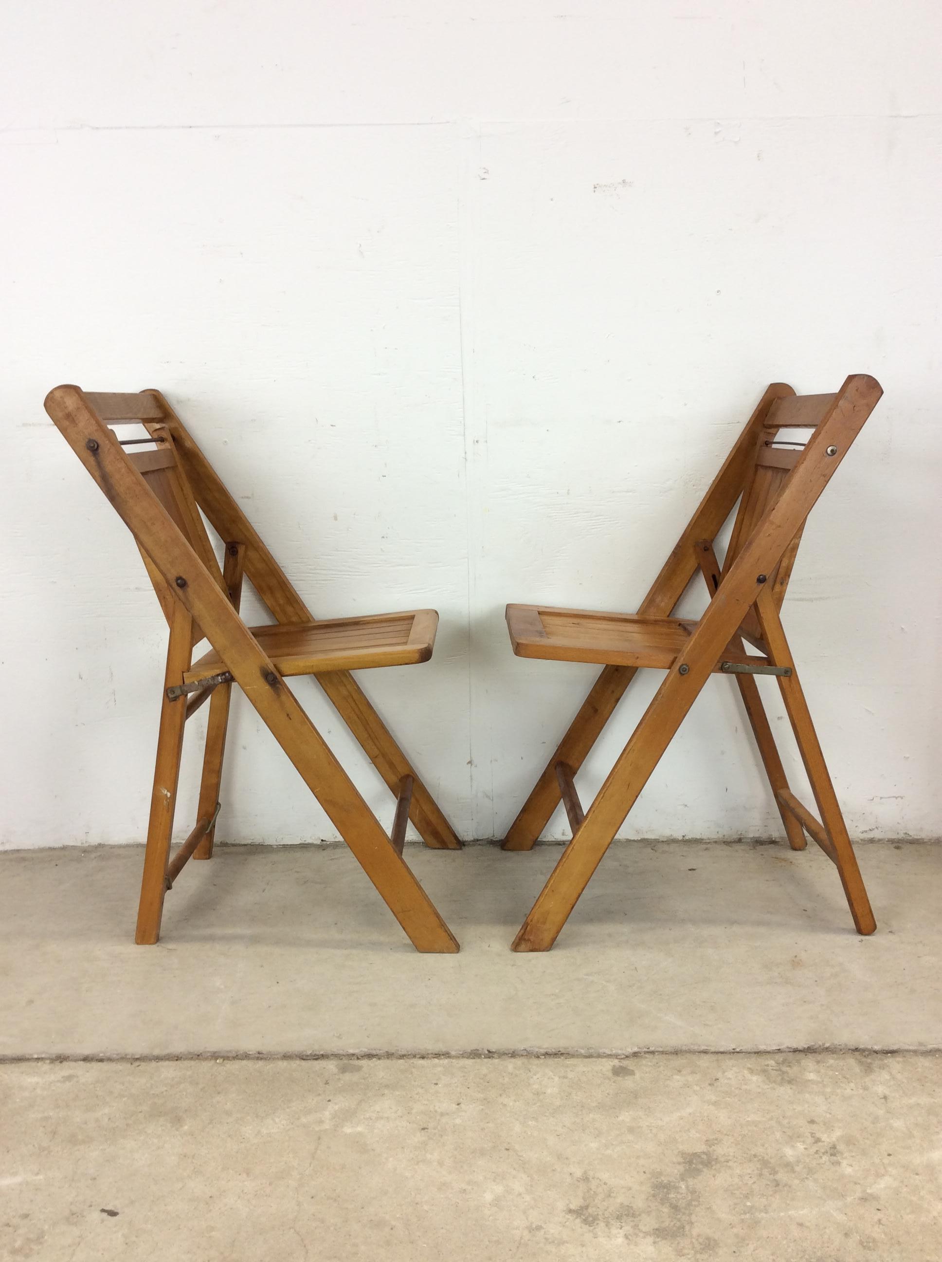 Mid Century Modernes Set aus 5 Klappstühlen mit heller Ahornoberfläche im Angebot 13