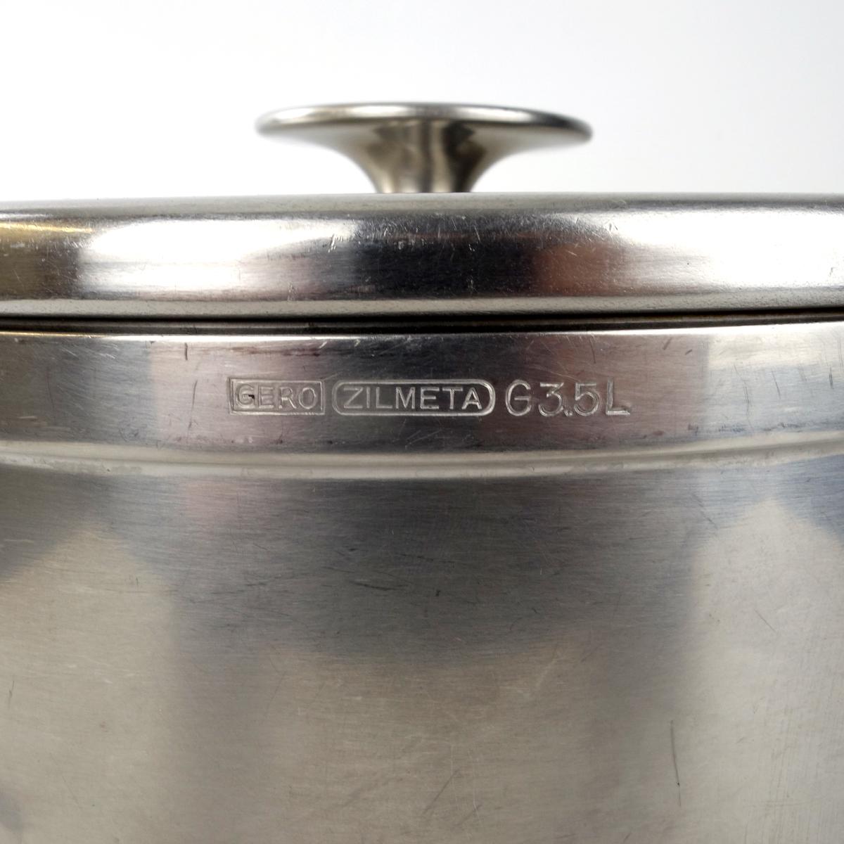 Mid-Century Modern Set of 5 Pots and Pans Designed by Dick Simonis for Gero In Good Condition In Doornspijk, NL