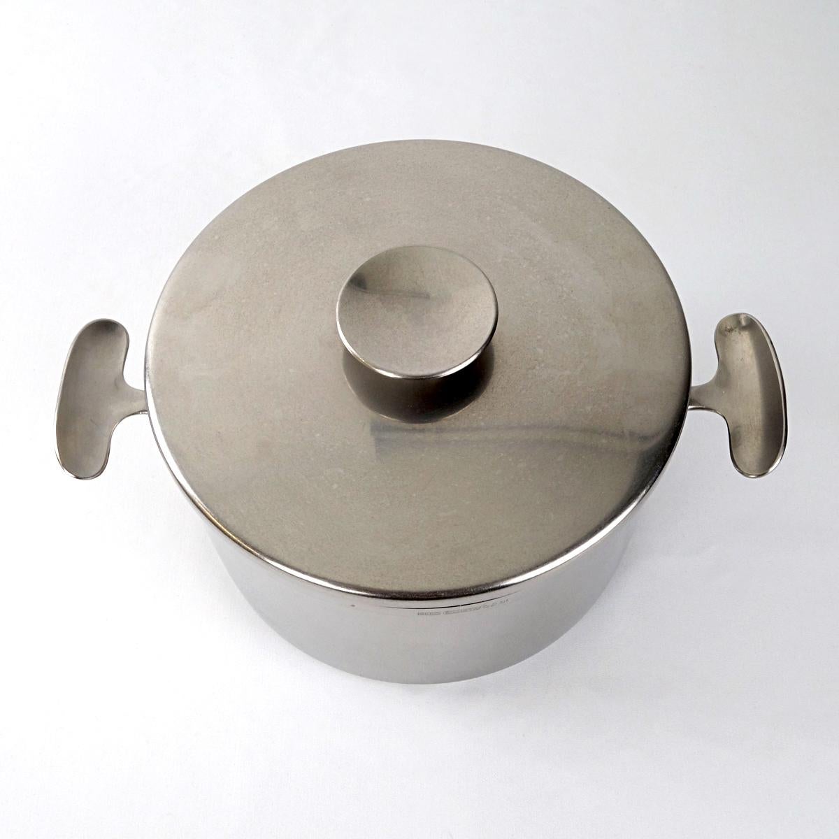 Stainless Steel Mid-Century Modern Set of 5 Pots and Pans Designed by Dick Simonis for Gero