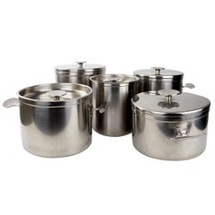 Mid-Century Modern Set of 5 Pots and Pans Designed by Dick Simonis for Gero