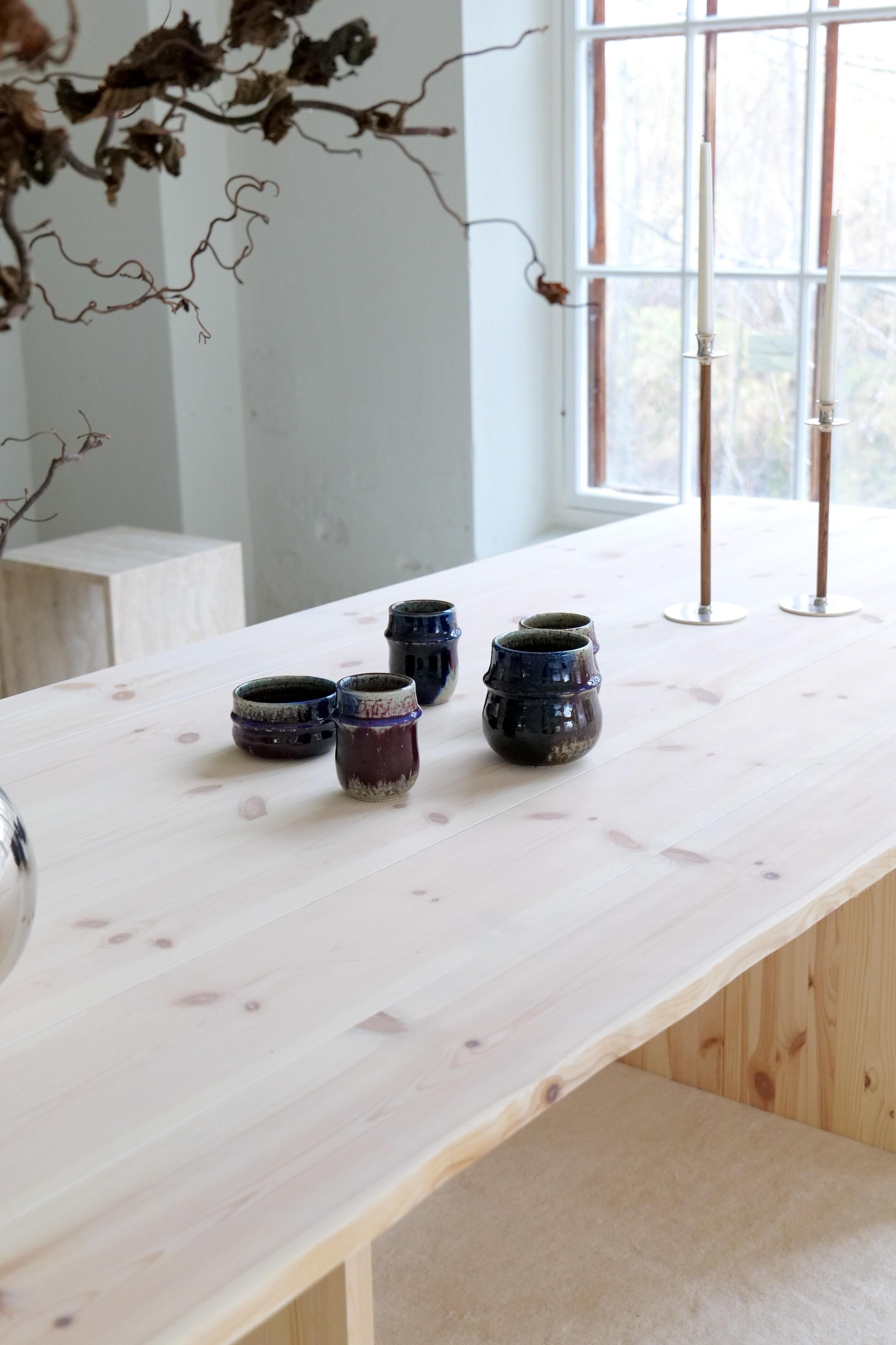 Moderner Satz von 5 Steingutteilen Rörstrand Sylvia Leuchovius, 1970er Jahre im Angebot 1