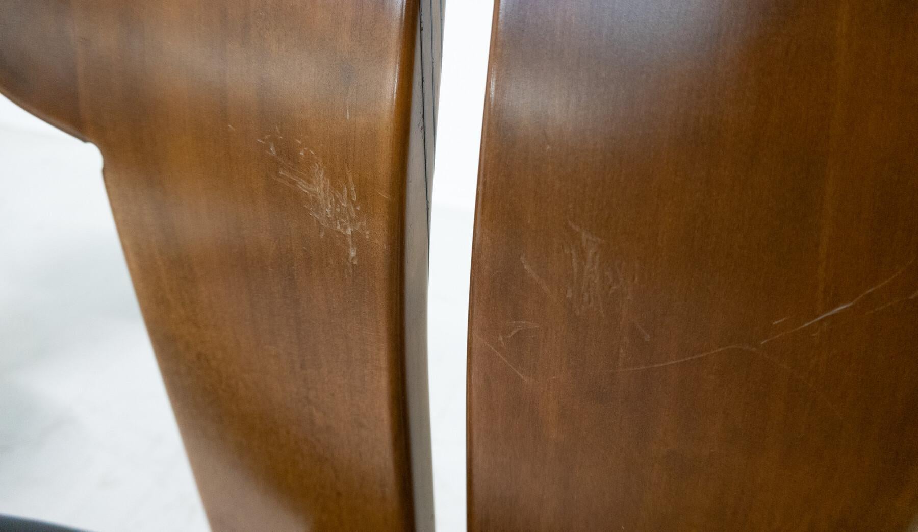 Legno Set di 6 sedie Africa di Afra & Tobia Scarpa per Maxalto, in stile metà secolo. in vendita
