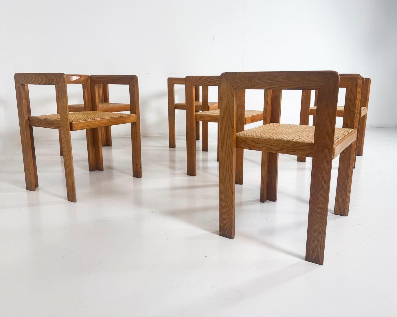 Conjunto de 6 sillones modernos de mediados de siglo de Derk Jan De Vries, años 60 en Bueno estado para la venta en Brussels, BE