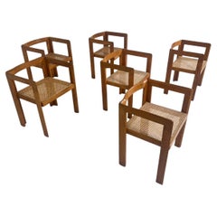 Ensemble de 6 fauteuils modernes du milieu du siècle dernier de Derk Jan De Vries, années 1960
