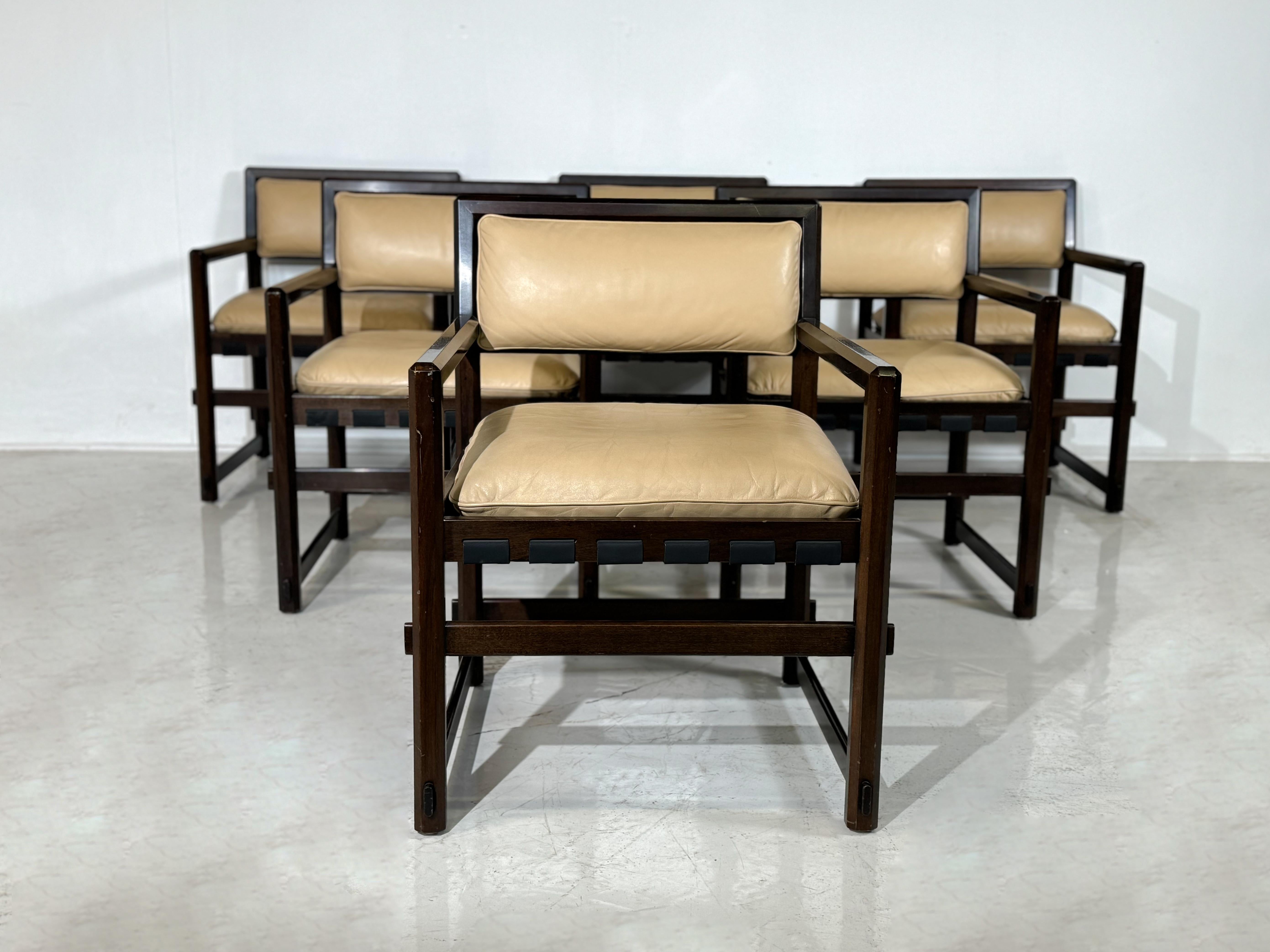 20th Century Mid-Century Modern Set of 6 Armchairs by Edward Wormley for Dunbar For Sale
