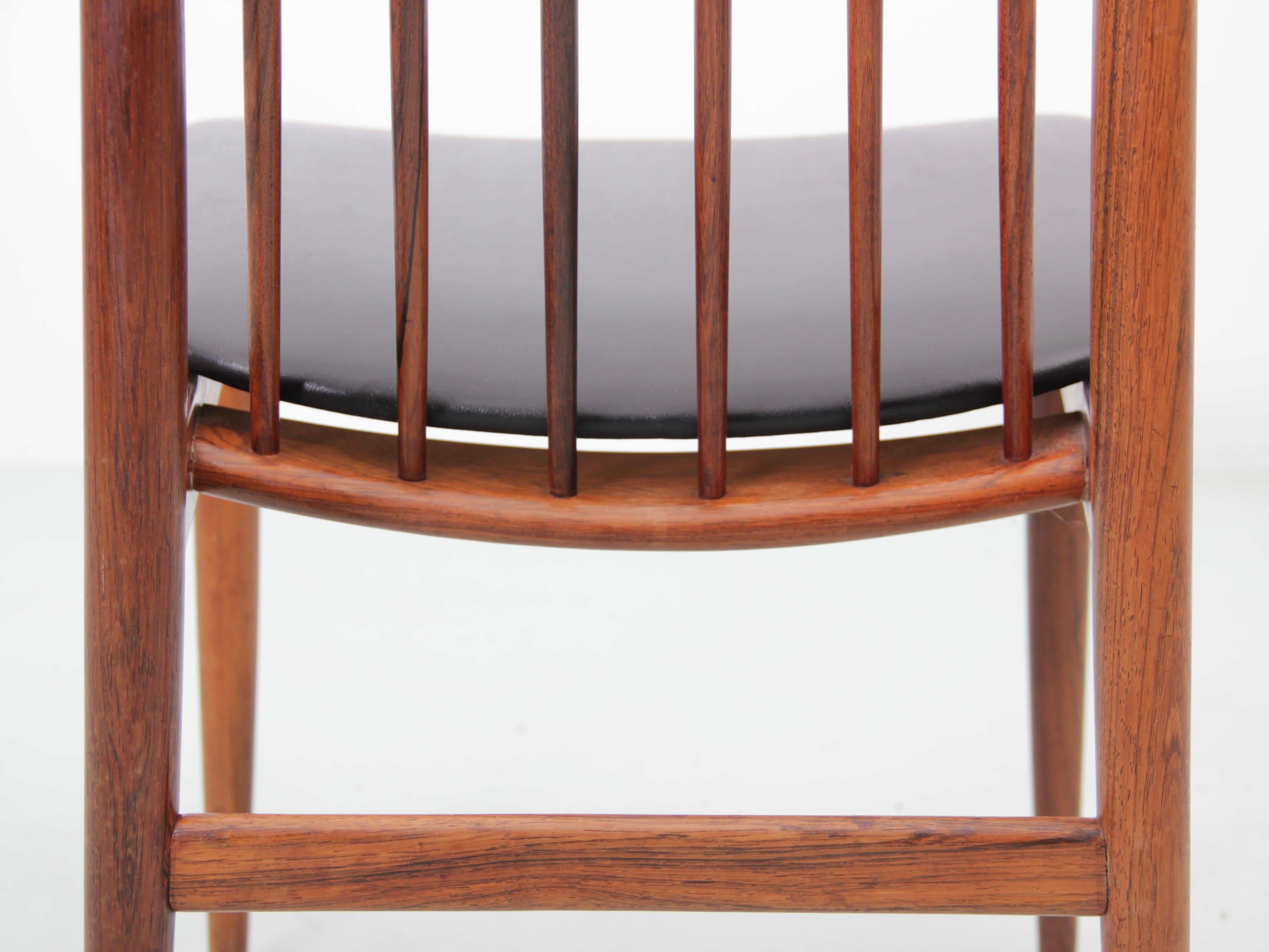 Ensemble de 6 chaises en bois de rose de style The Moderns Modernity par Ernst Martin Dettinger en vente 4