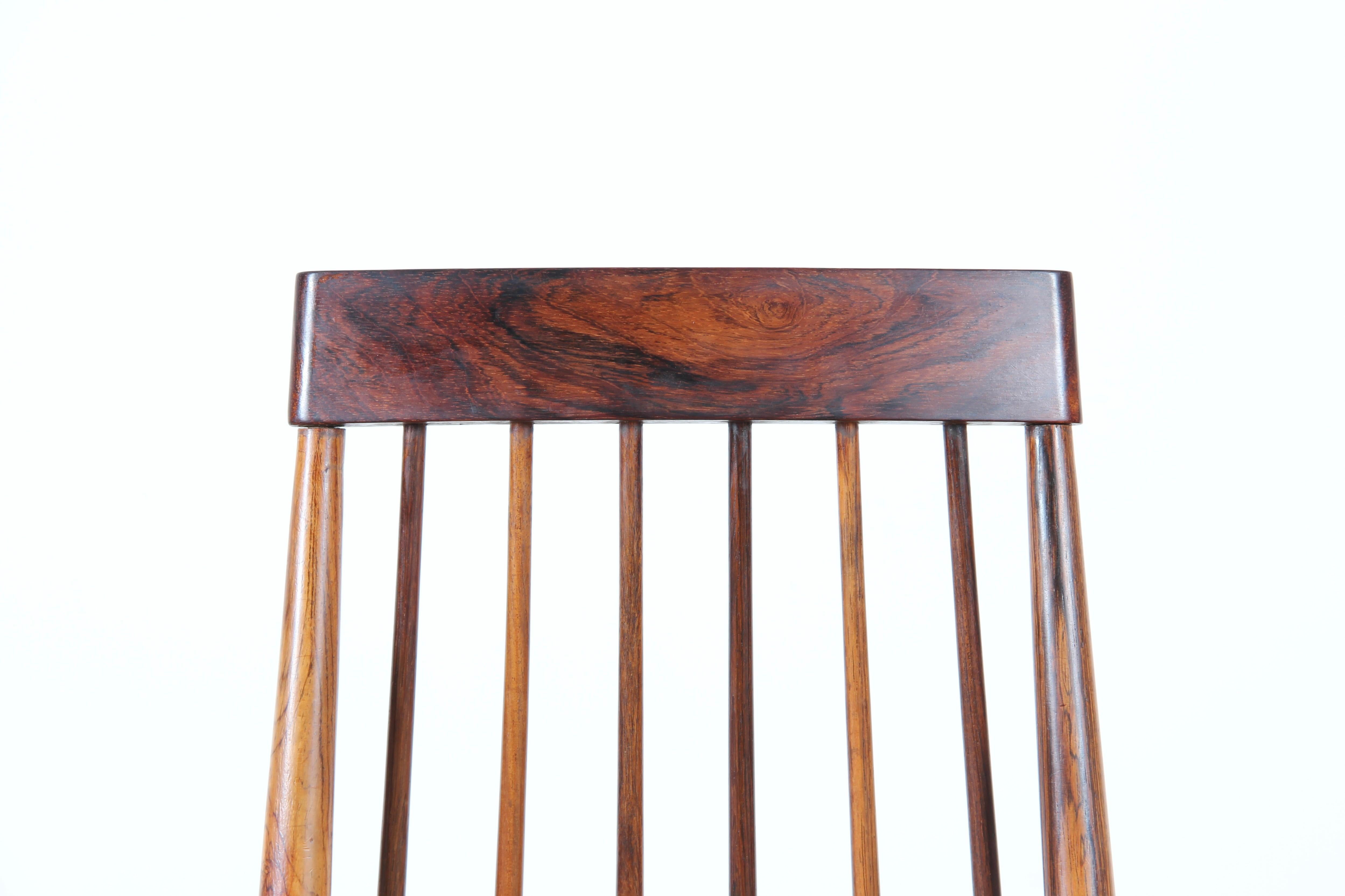 Ensemble de 6 chaises en bois de rose de style The Moderns Modernity par Ernst Martin Dettinger en vente 5