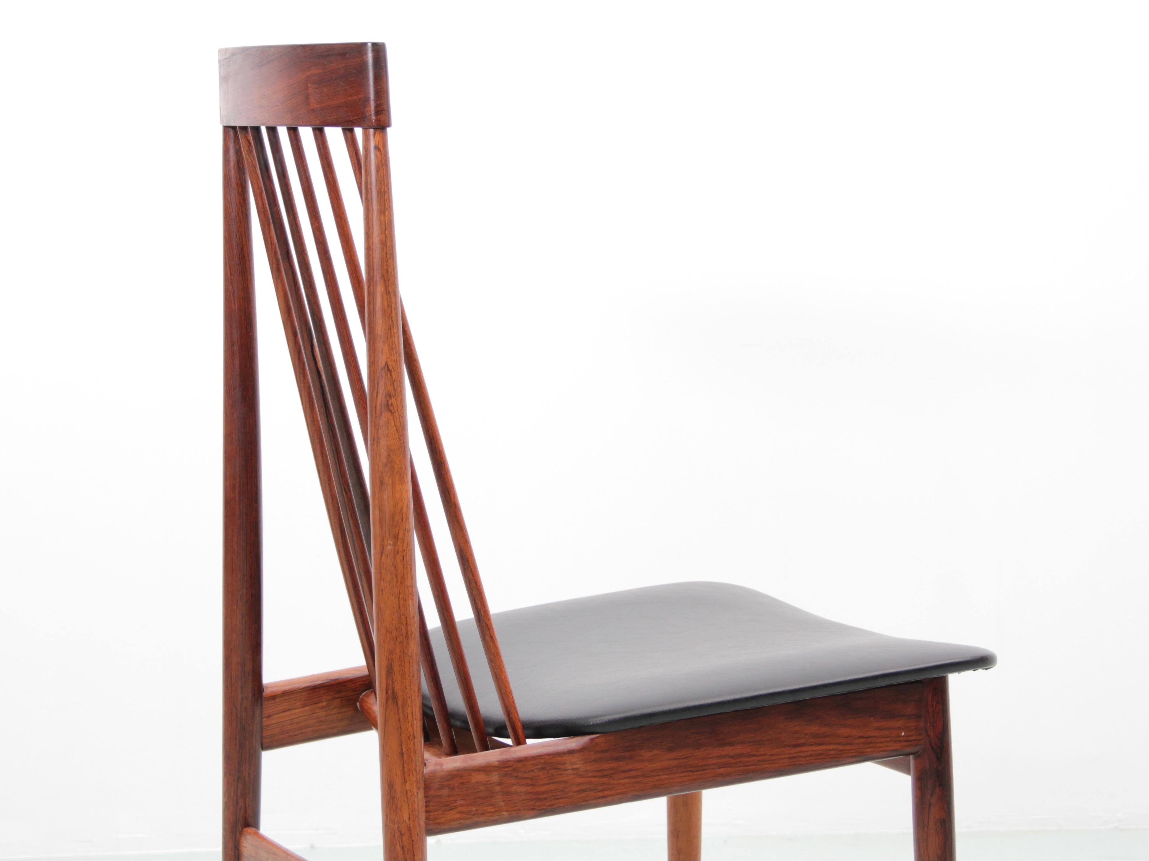 Ensemble de 6 chaises en bois de rose de style The Moderns Modernity par Ernst Martin Dettinger en vente 1