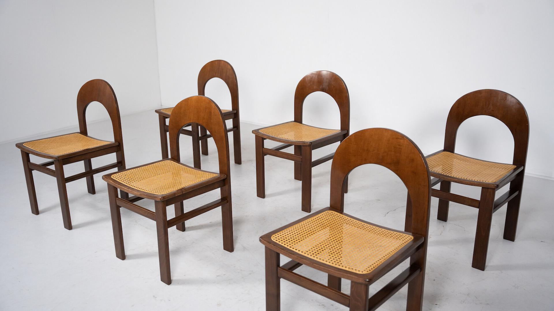 Mid-20th Century Mid-Century Modern Set of 6 Chairs Model 