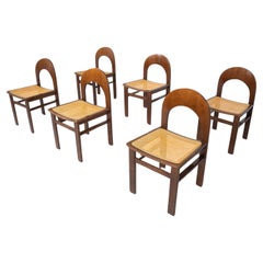 Mid-Century Modern Set of 6 Chairs Model " Arcadia" by ADALBERTO CARACENI