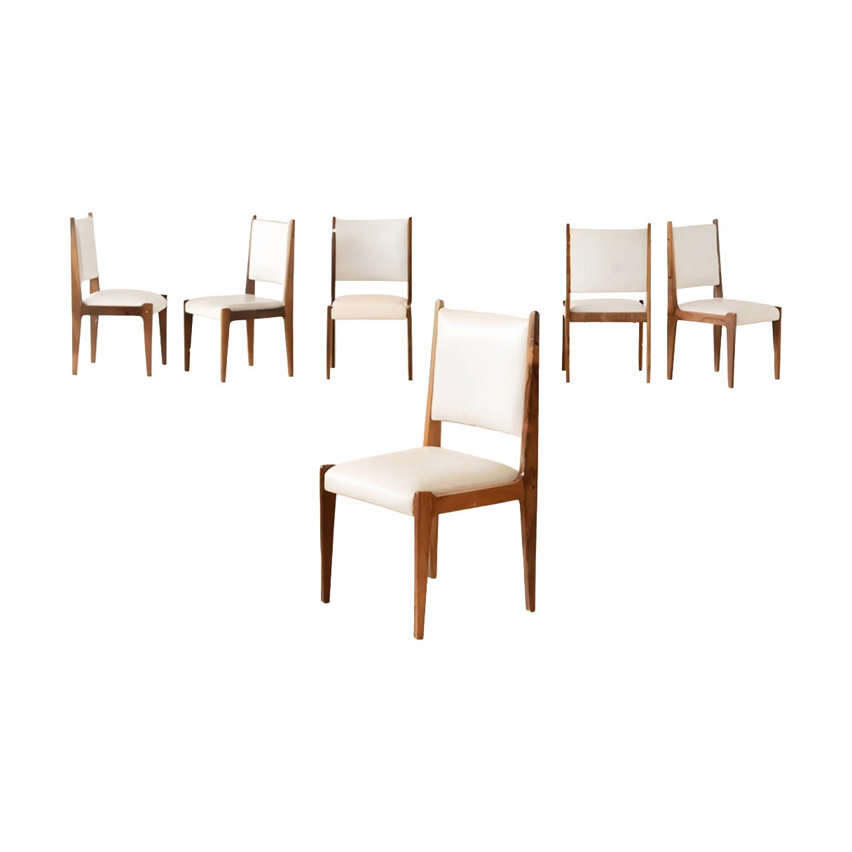Mid-Century Modern set of 6 dining Bloch Chairs by Sergio Rodrigues, 1965