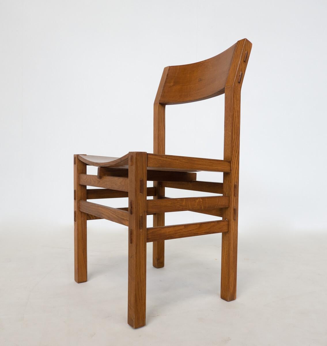 Rattan Mid-Century Modern Set of 6 Dining Chairs by Giuseppe Rivadossi, Italy, 1980s For Sale