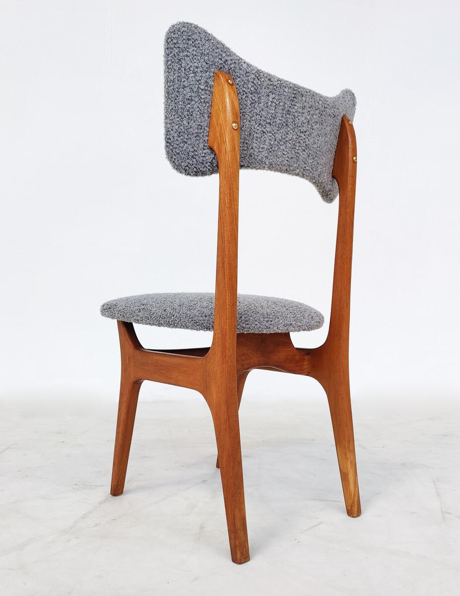Mid-Century Modern Set of 6 Dining Chairs Model S3 by Alfred Hendrickx, Belgium In Good Condition For Sale In Brussels, BE