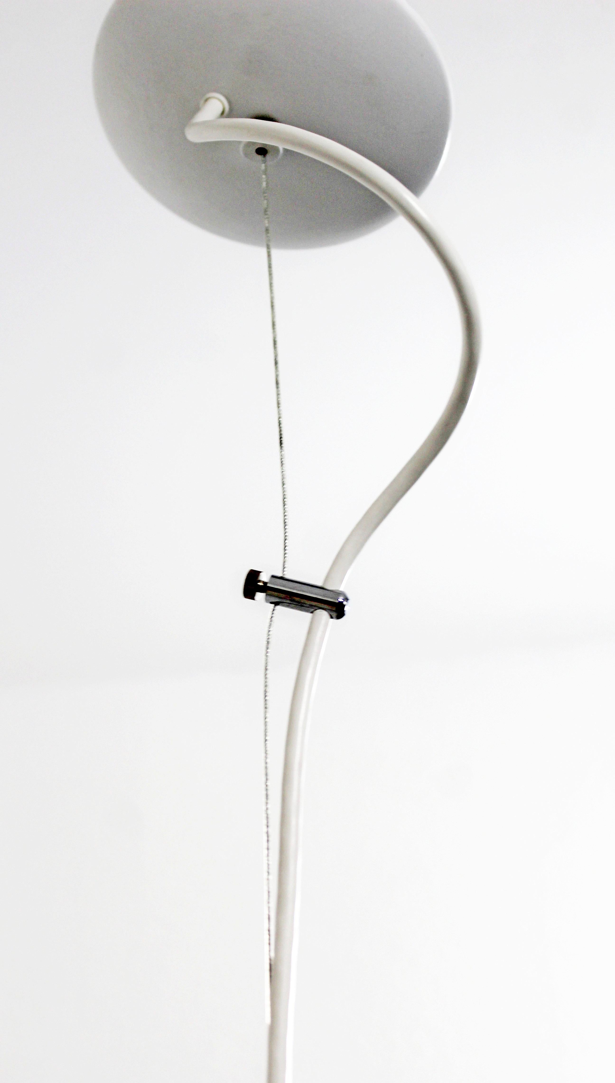 Late 20th Century Mid-Century Modern Set of 6 Luminaire Glass Light Fixtures Hanging Pendants