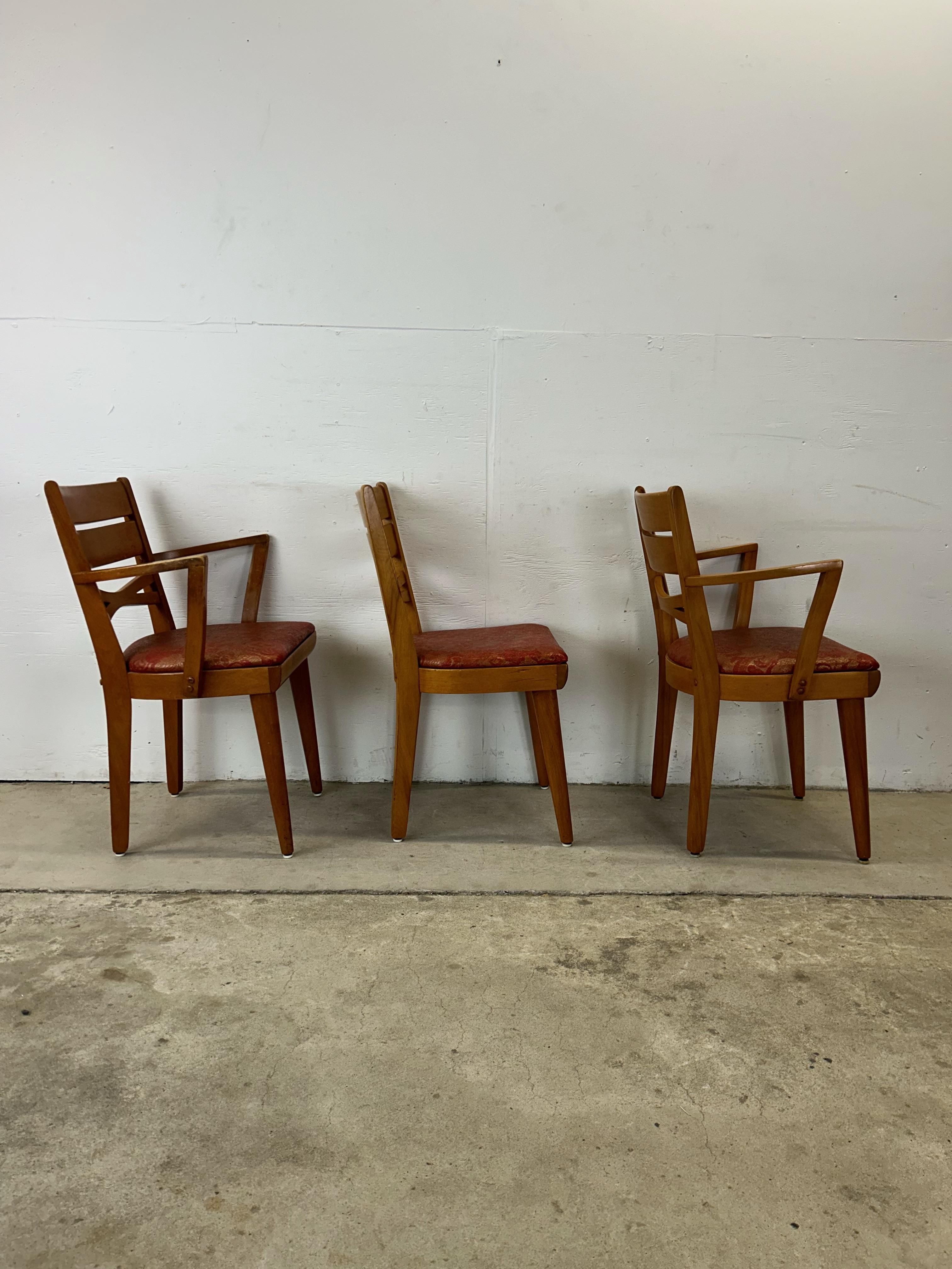 Mid Century Modern Set of 6 Maple Dining Chairs For Sale 6