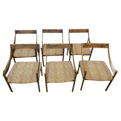 Mid Century Modern Set of 6 Metal Dining Chairs