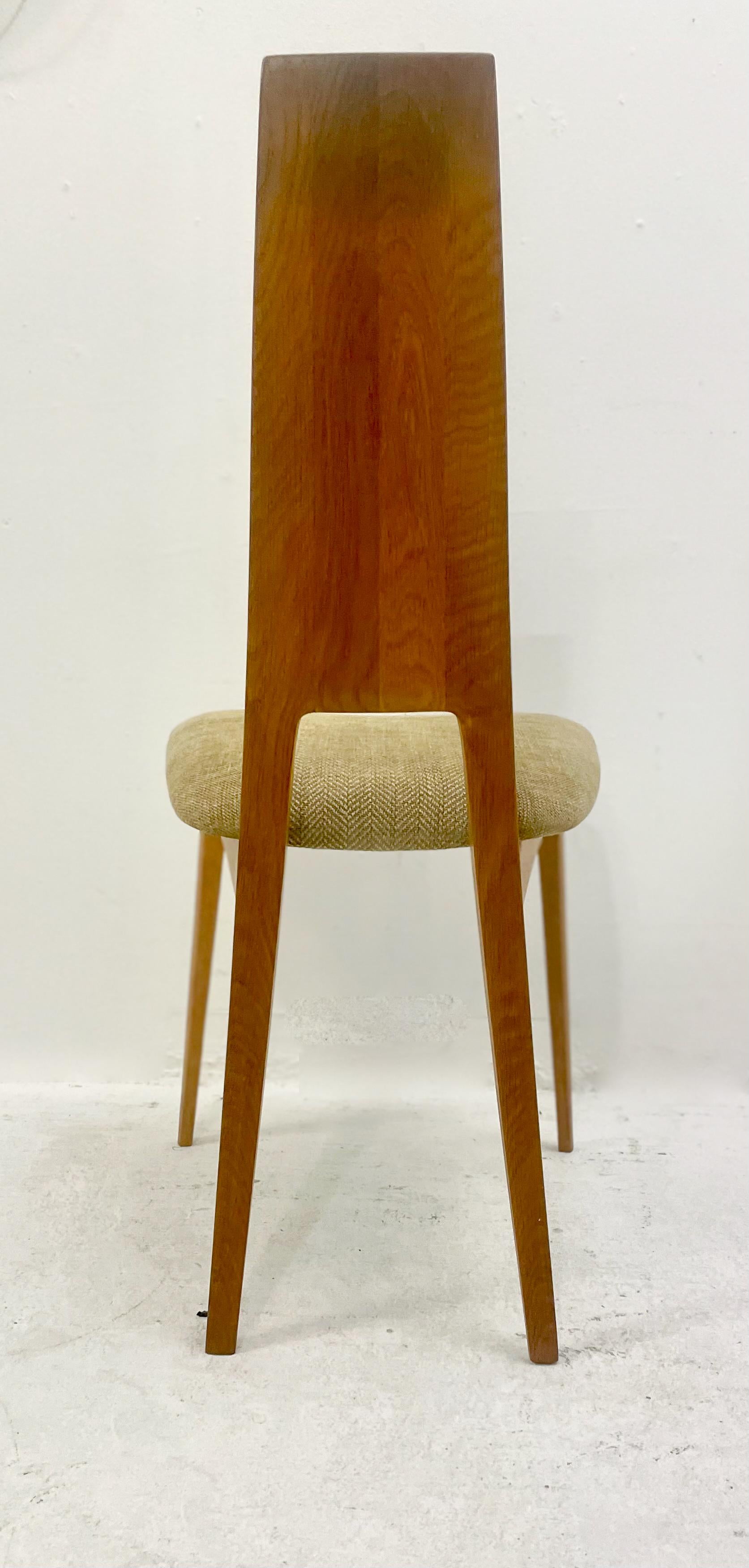 Italian Mid-Century Modern Set of 6 Oak Chairs, Germany, 1980s