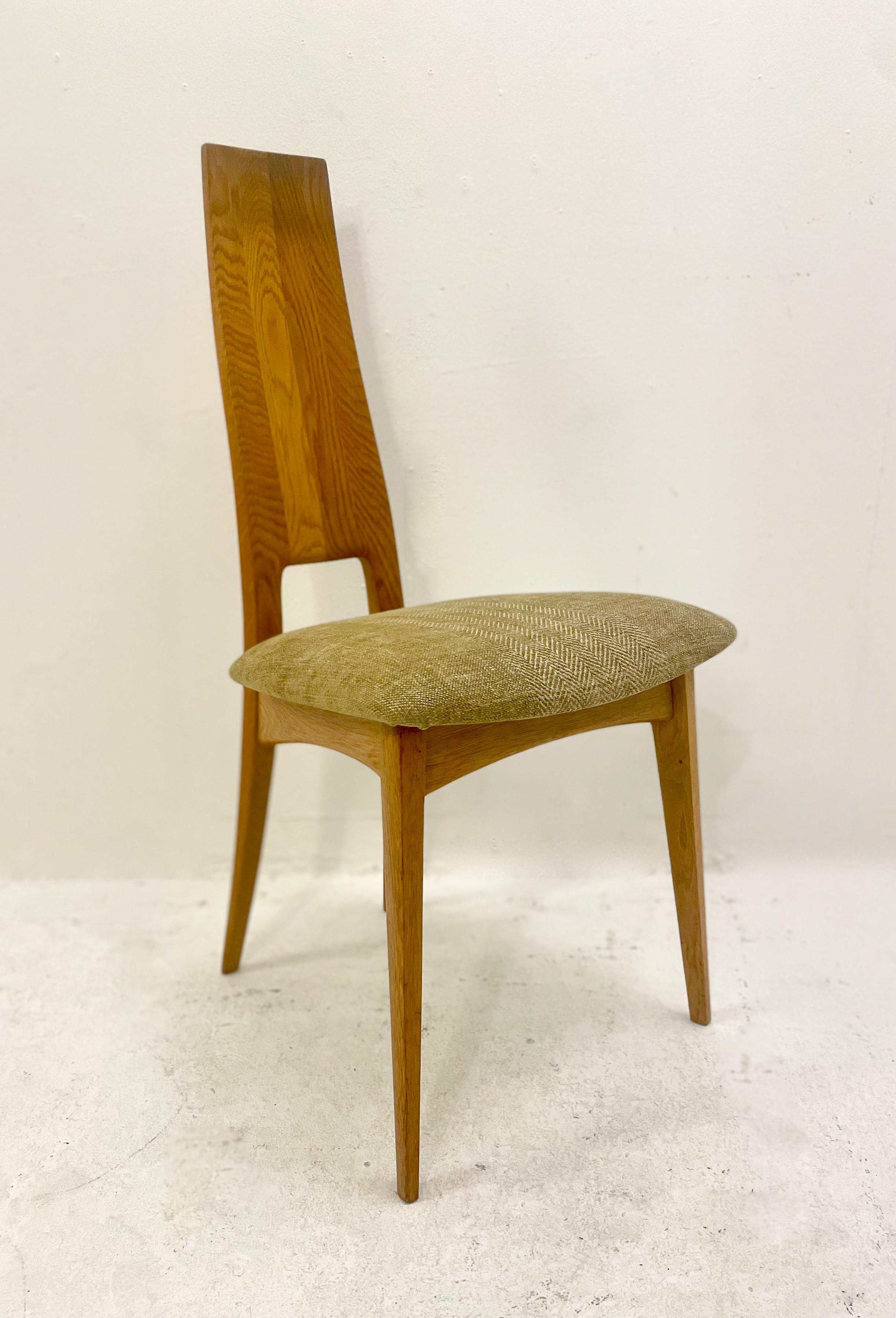 Mid-Century Modern Set of 6 Oak Chairs, Germany, 1980s In Good Condition In Brussels, BE