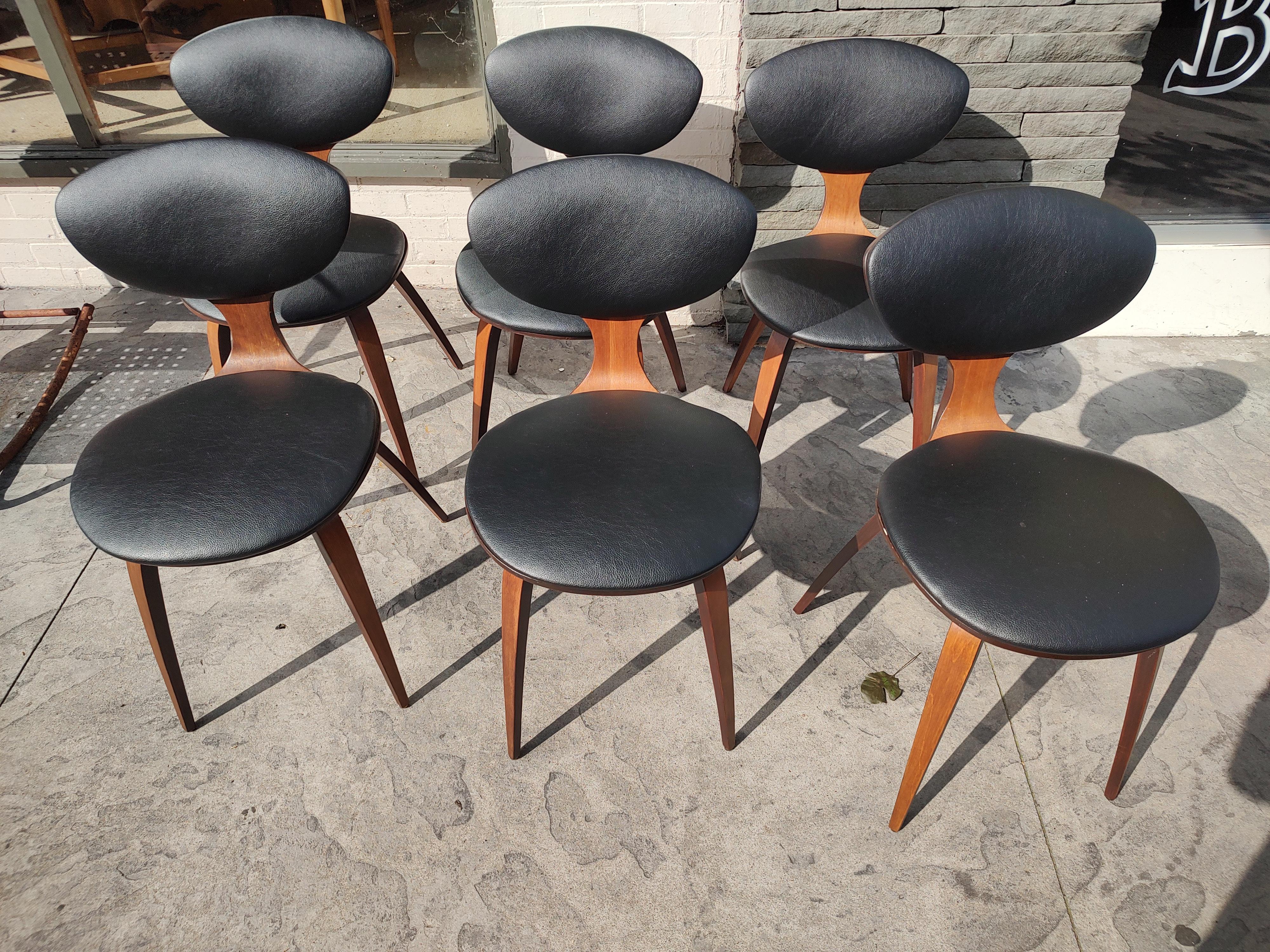 Mid Century Modern Set of 6 Original Norman Cherner Dining Chairs for Plycraft  For Sale 5