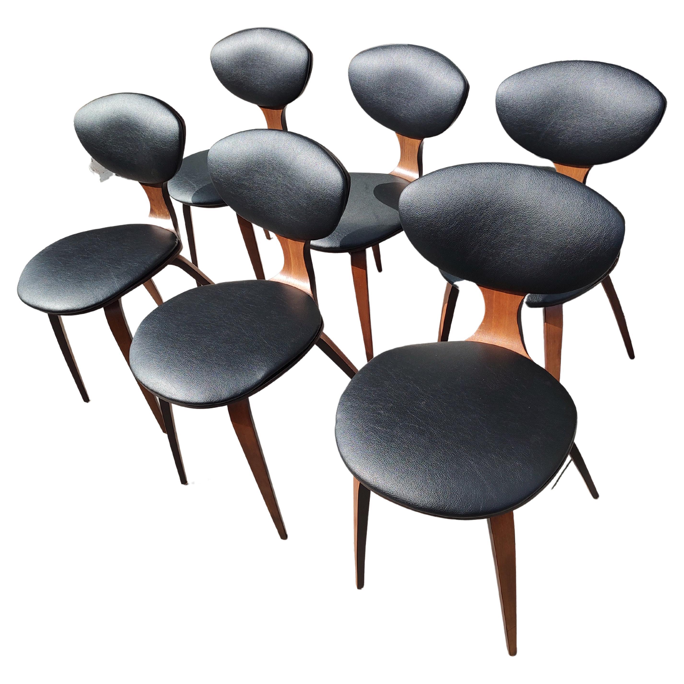 Ensemble de 6 chaises de salle à manger originales The Moderns pour Plycraft  en vente 5