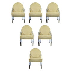 Mid-Century Modern Set of 6 Pace Waterfall Lucite Dining Armchairs, 1970s