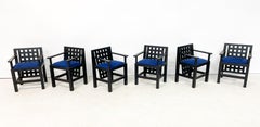 Mid-Century Modern Set of 6 Post Modernist Armchairs
