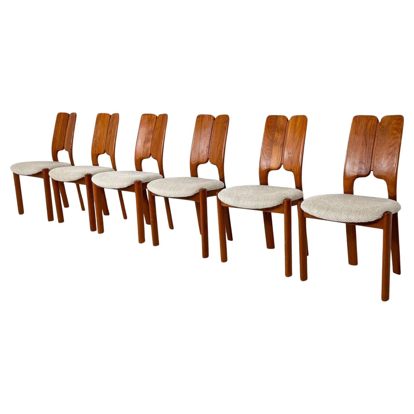 Mid-Century Modern Set of 6 Scandinavian Chairs, 1960s