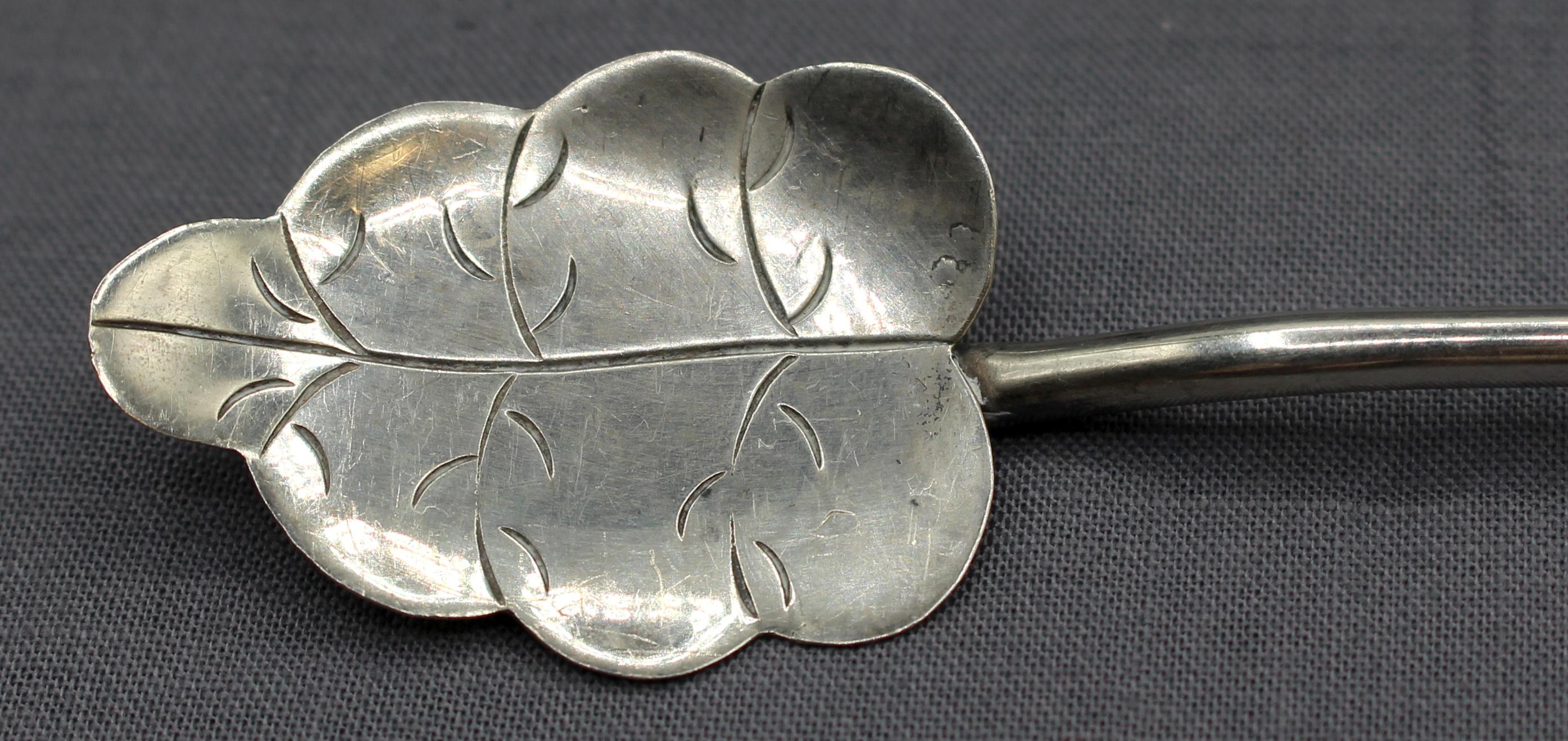 Messicano Set di 6 cucchiai da tavola in argento Sterling probabilmente messicani, in stile Mid-Century Modern in vendita